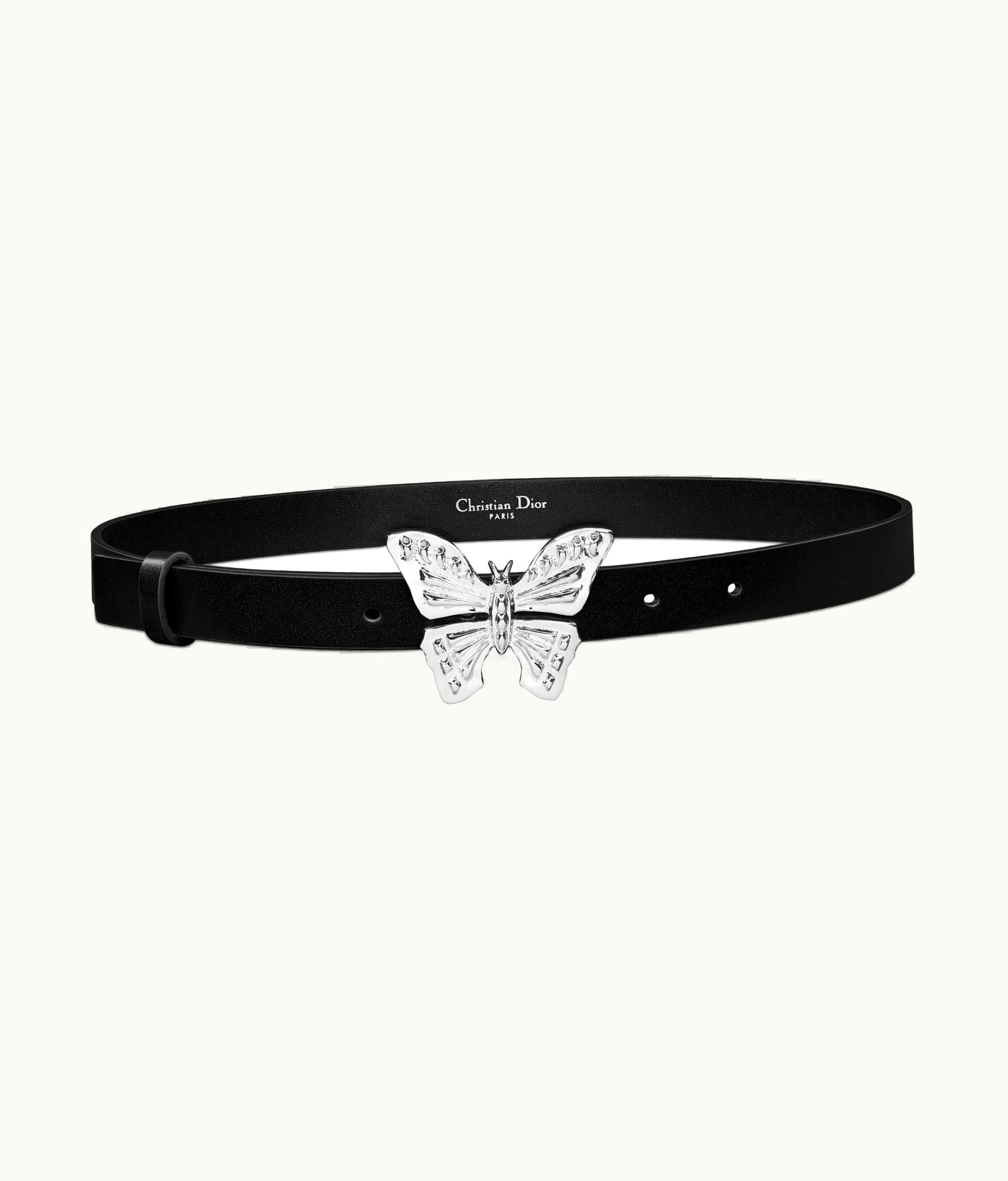 Dior Dior Métamorphose Belt - Black Calfskin, Butterfly Buckle, Silver CD Logo