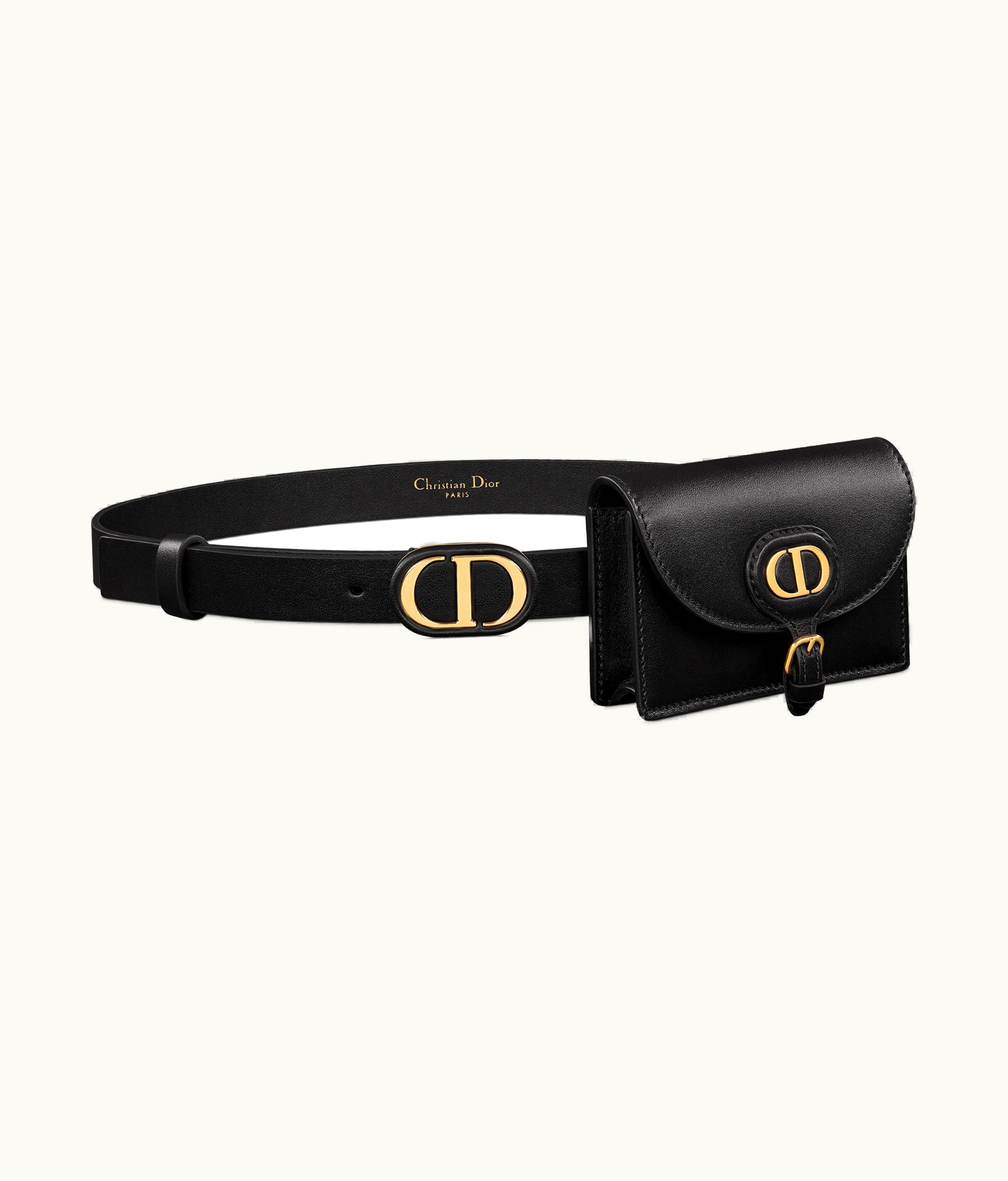 Dior Dior Bobby Belt With Removable Pouch - Black Smooth Calfskin, 20 MM