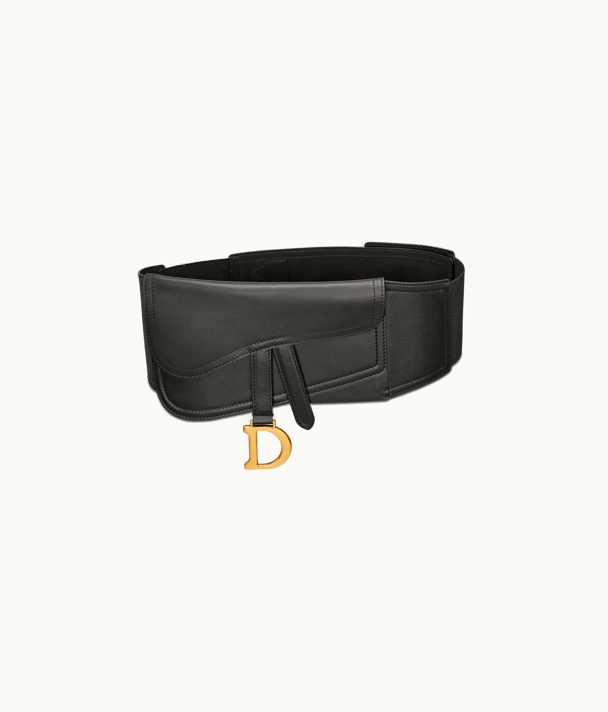 Dior Dior Saddle Belt - Black Smooth Calfskin, 13.5 CM