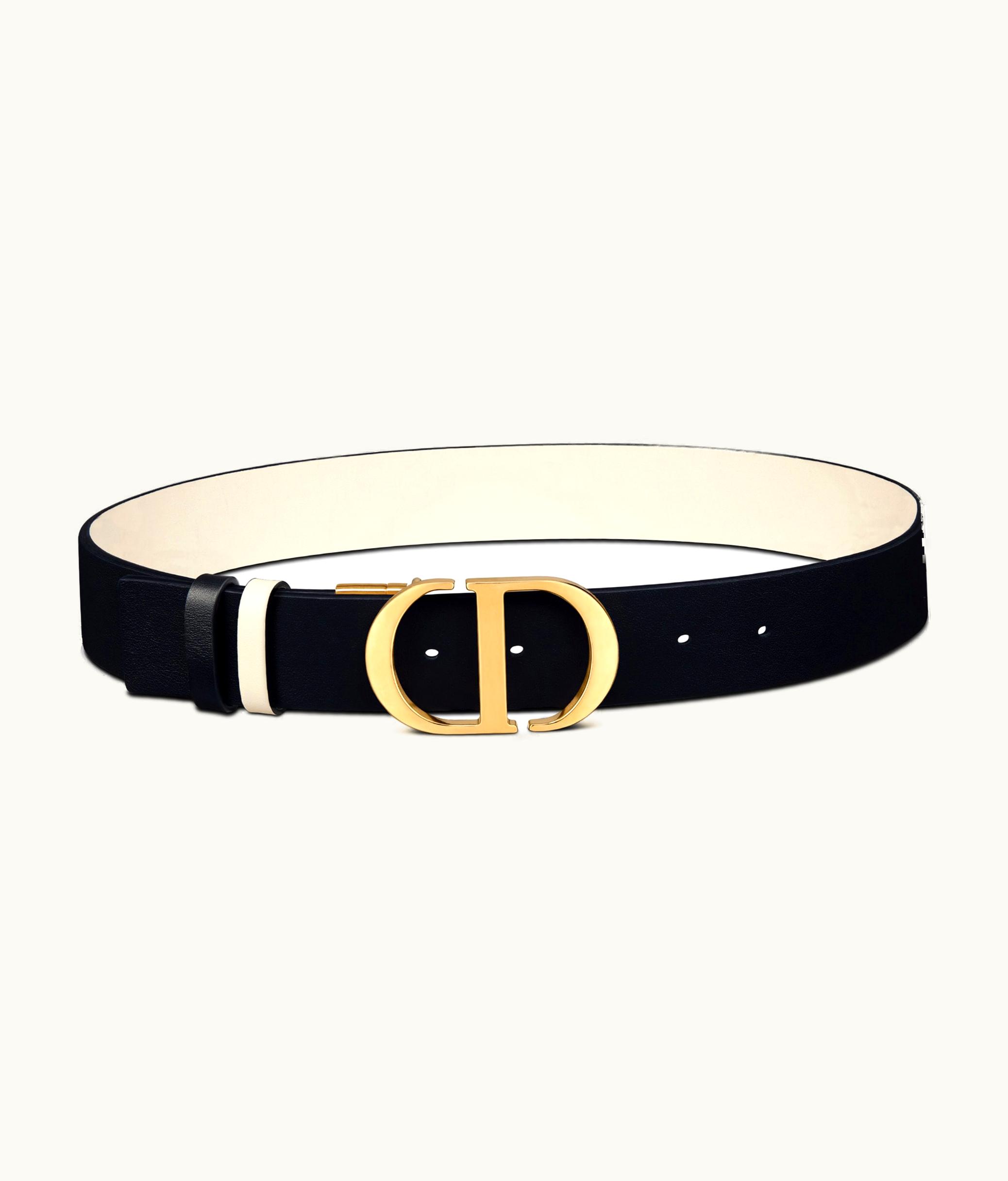 Dior Dior 30 Montaigne Reversible Belt - Black And Latte Smooth Calfskin, 35 MM
