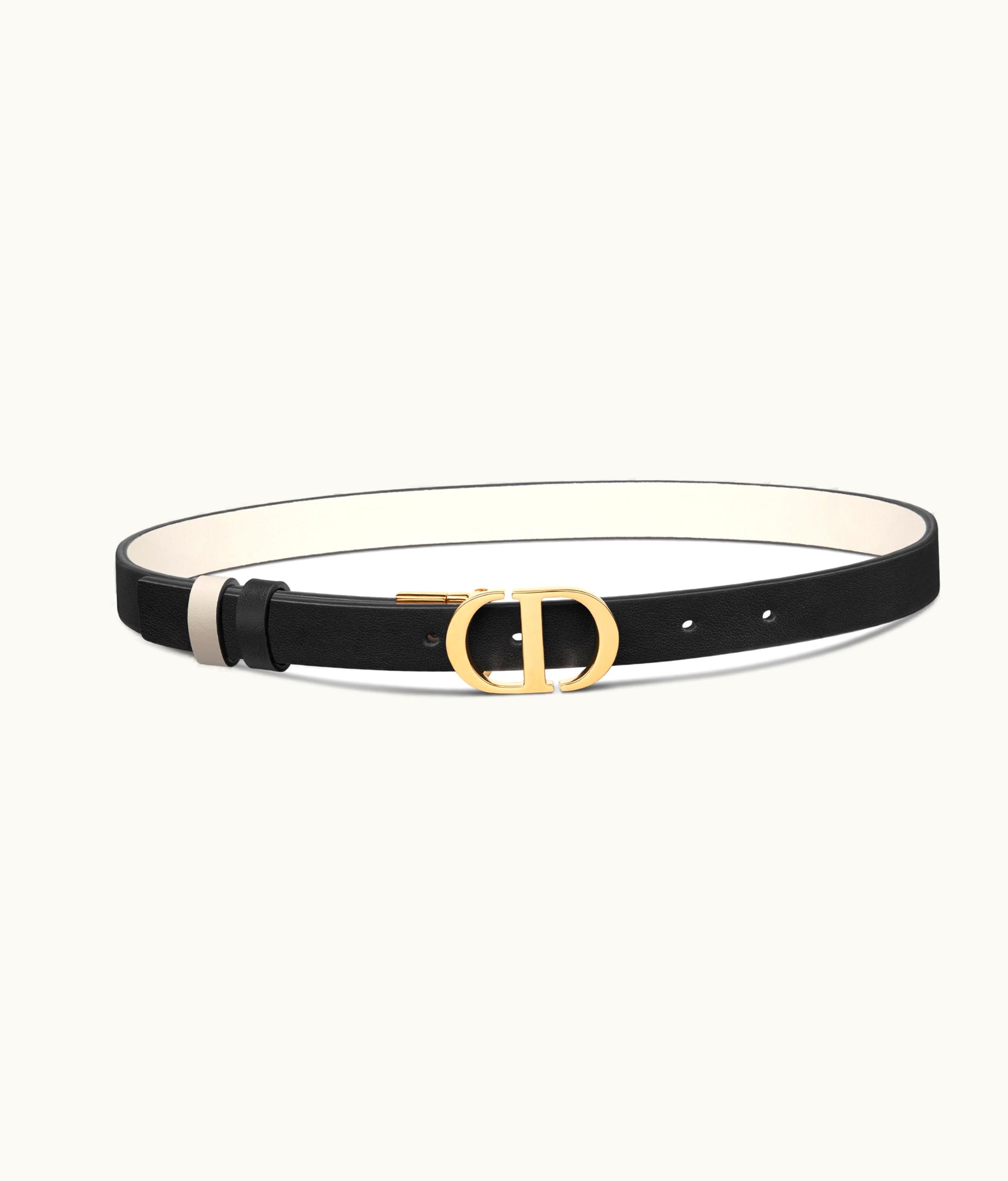 Dior Dior 30 Montaigne Reversible Belt - Black And Latte Smooth Calfskin, 20 MM