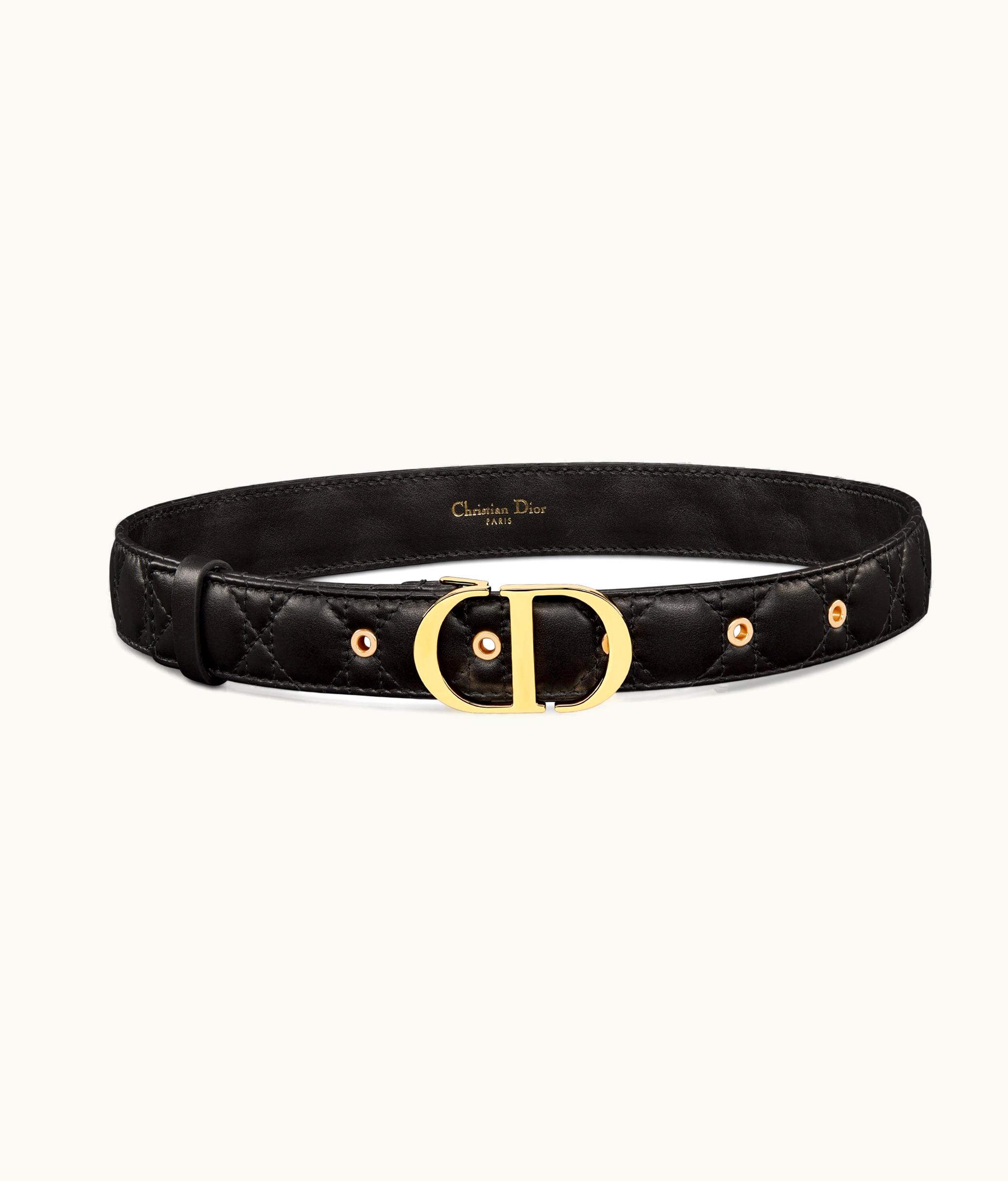 Dior Dior 30 Montaigne Belt - Black Cannage Calfskin, 30 MM