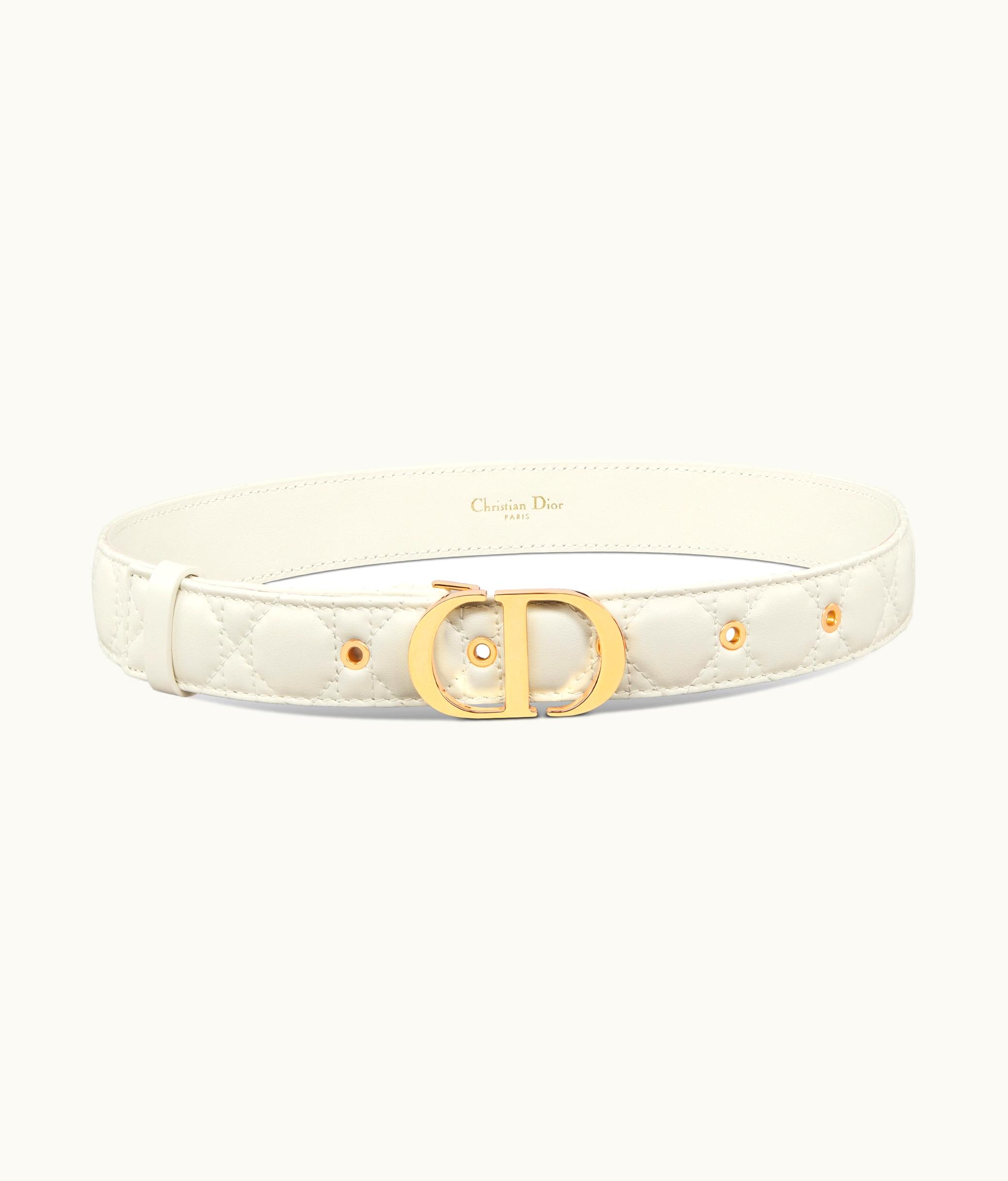 Dior Dior 30 Montaigne Belt - Latte Cannage Calfskin, 30 MM