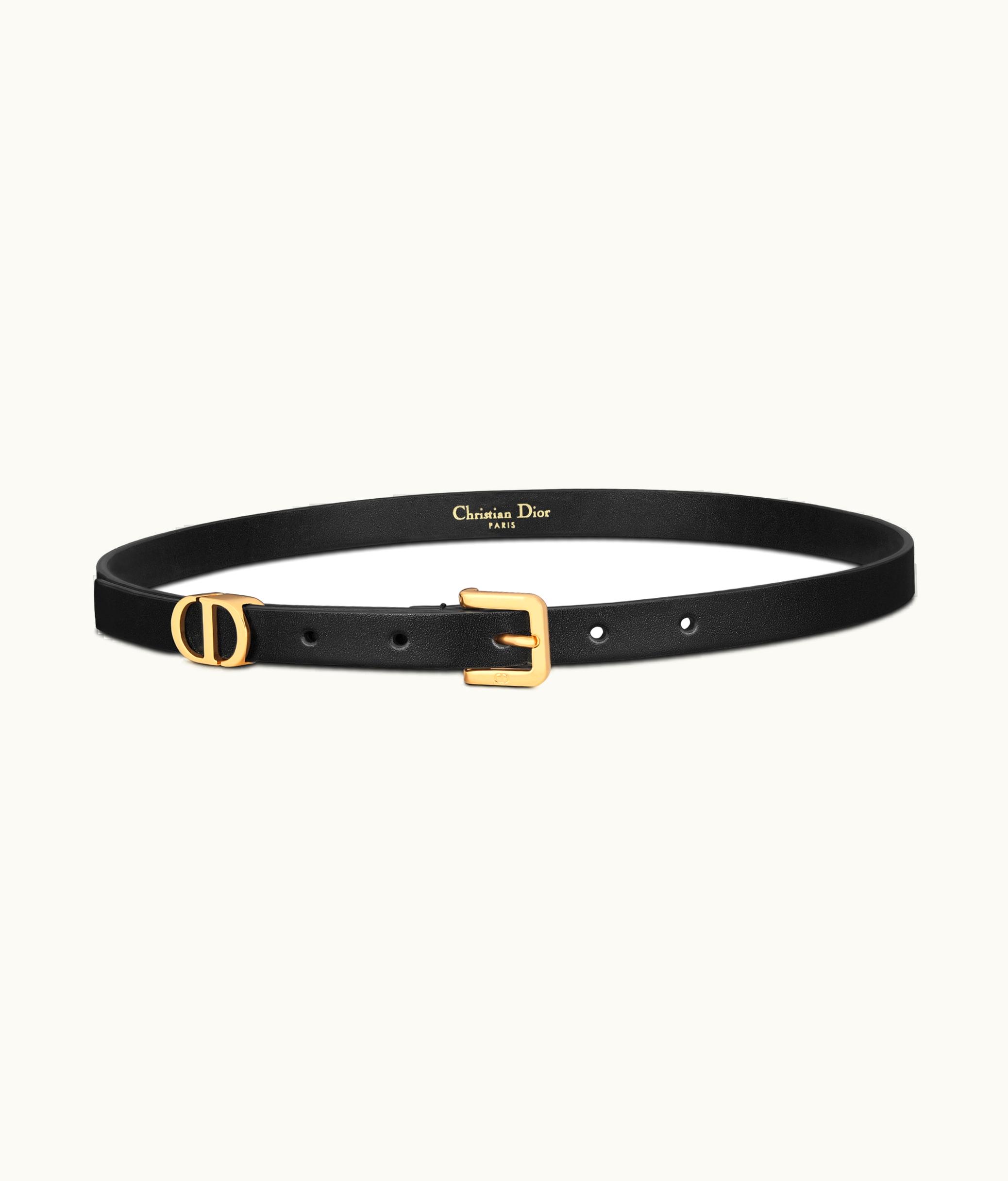 Dior Dior 30 Montaigne Loop Belt - Black Ultrasoft Calfskin, 15 MM
