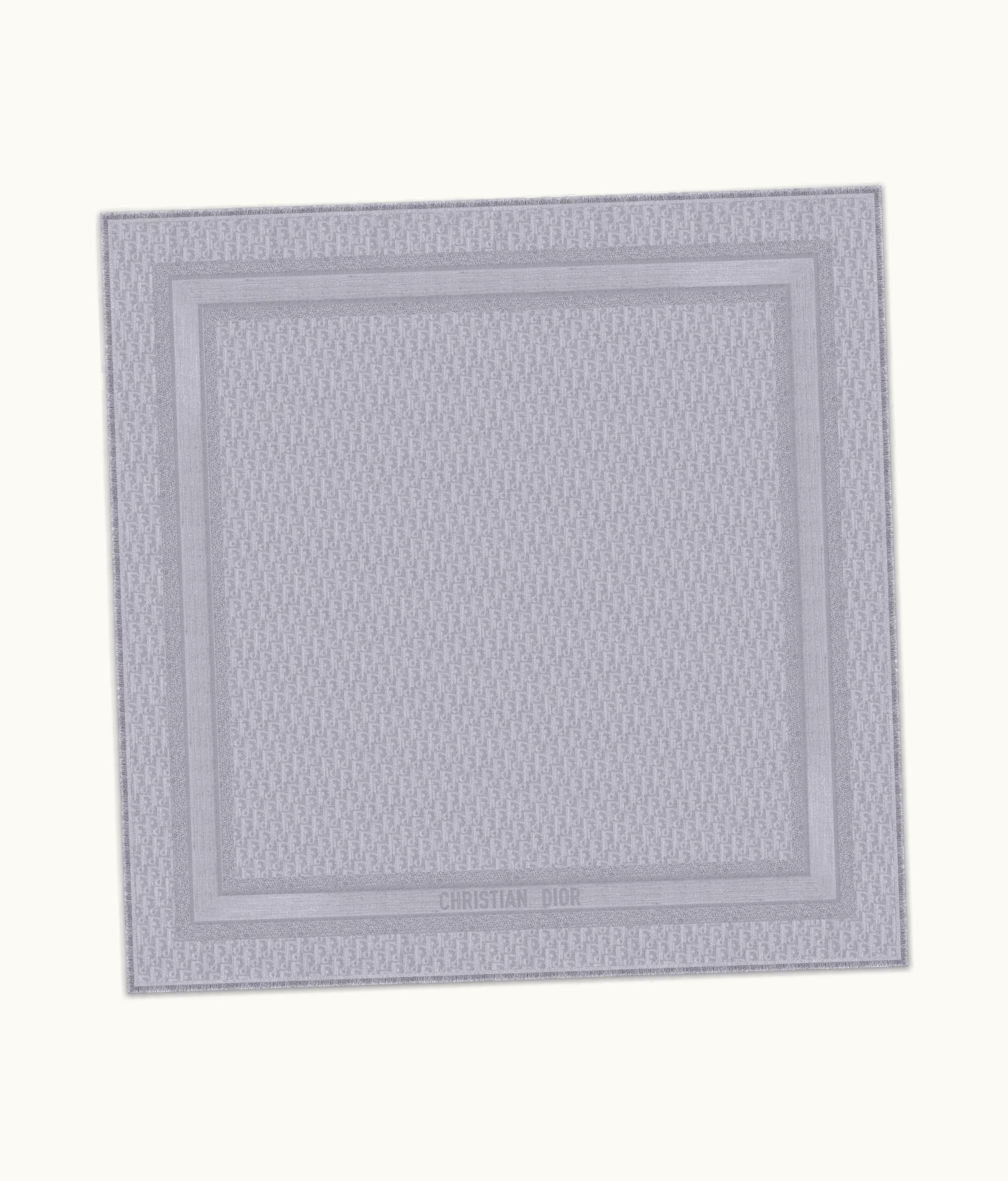 Dior Dior Oblique Shawl - Gray Wool, Silk And Cashmere