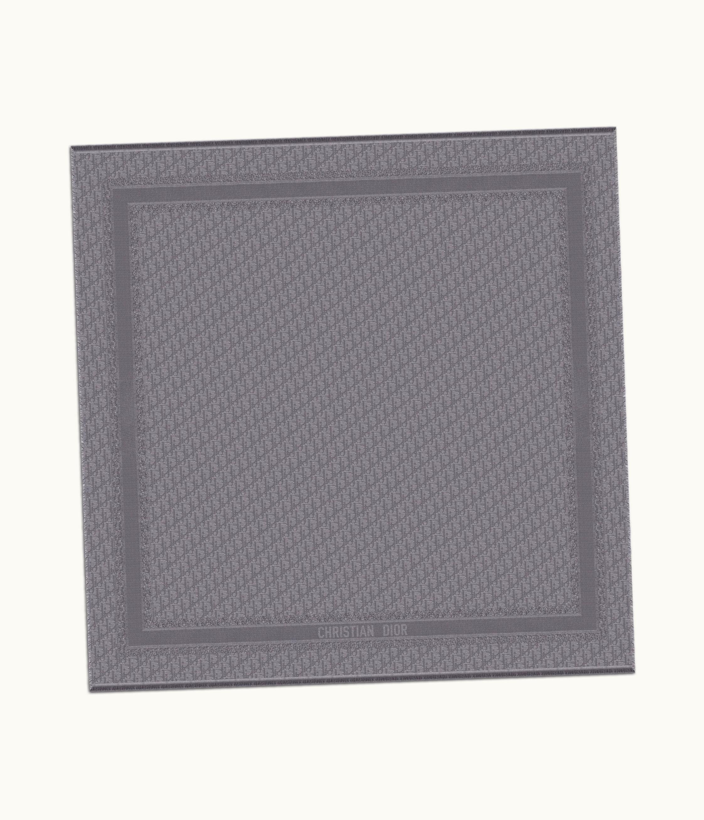 Dior Dior Oblique Shawl - Gray Silk Blend With Metallic Thread
