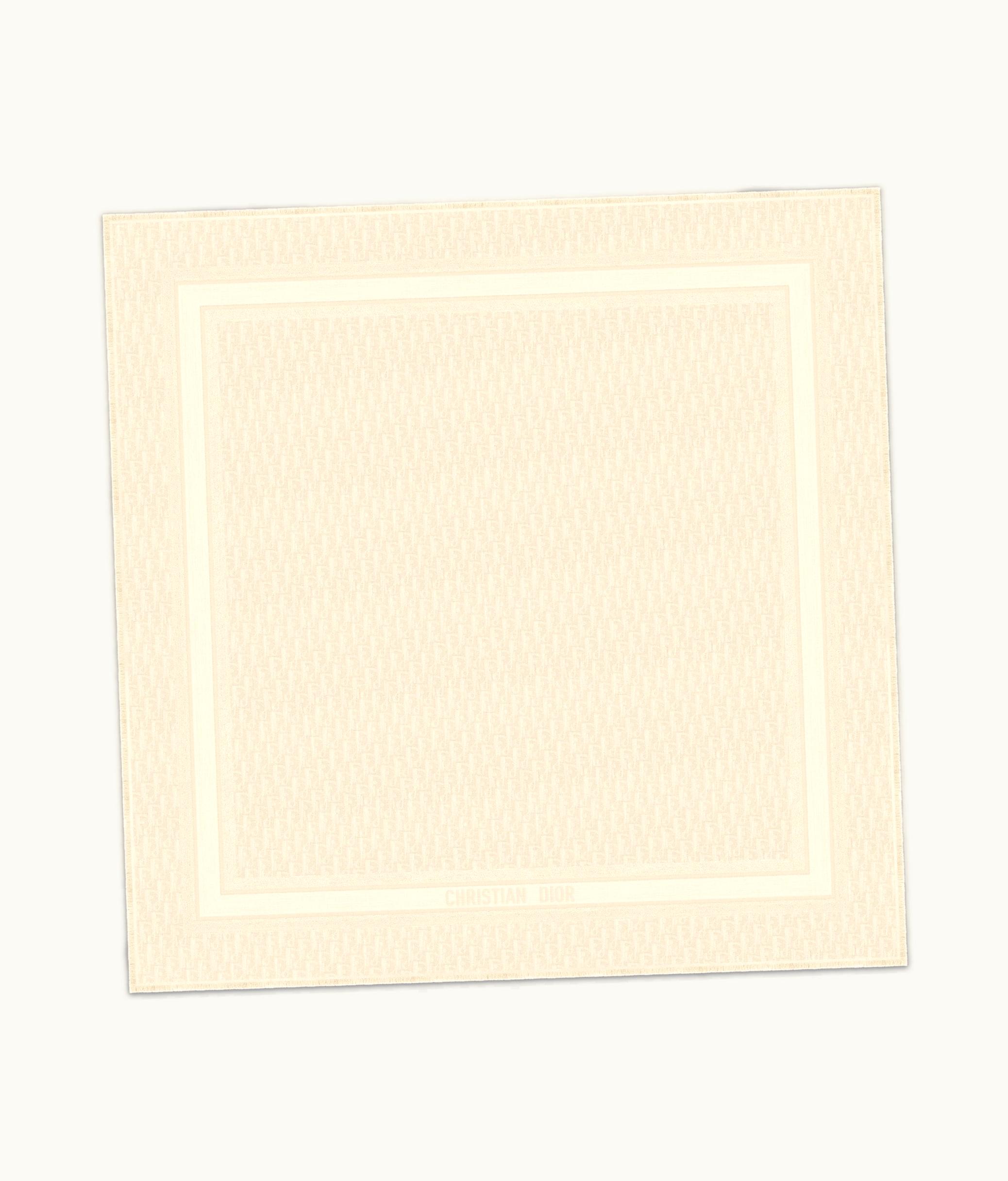 Dior Dior Oblique Shawl - White Wool, Silk And Cashmere