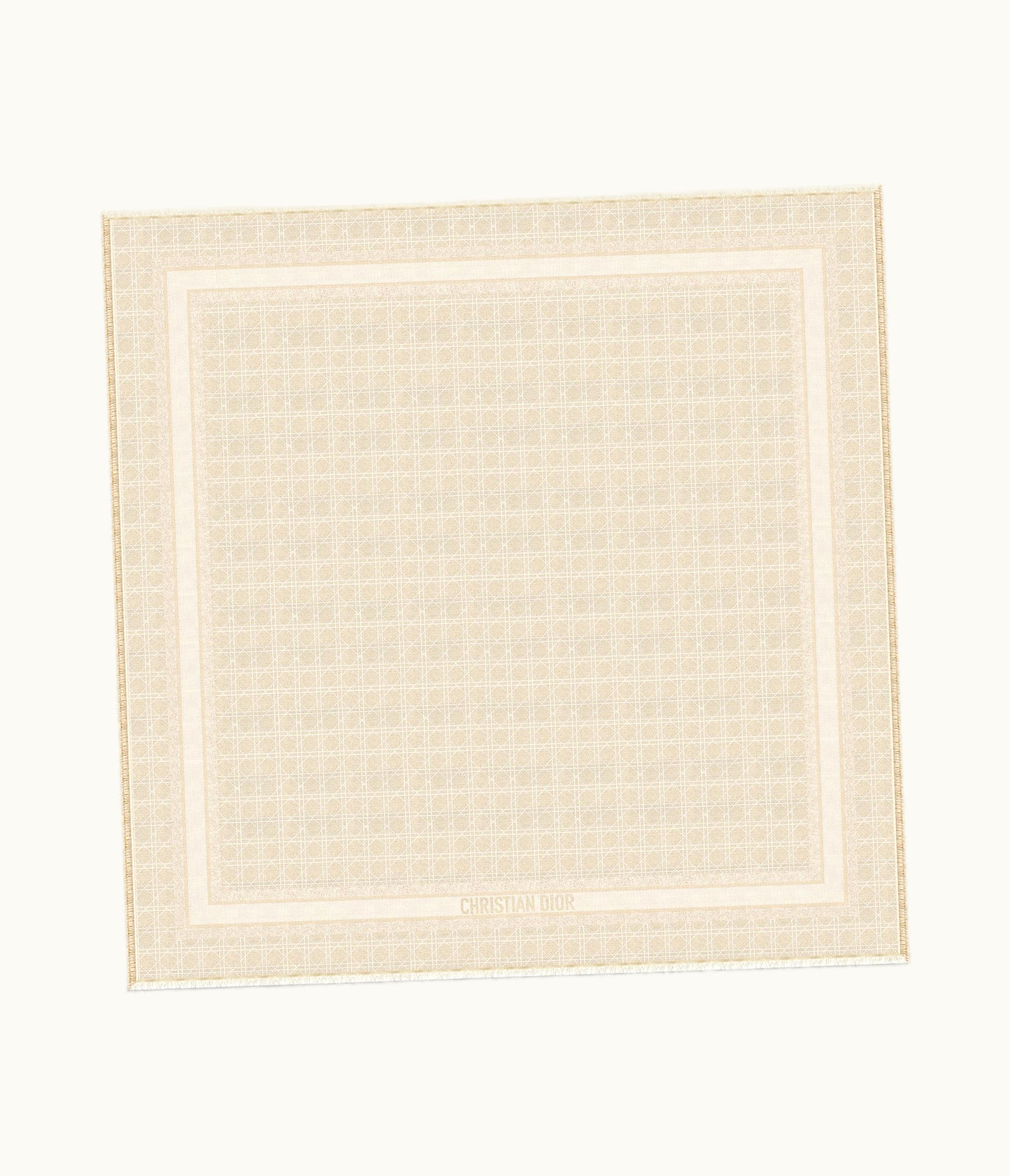 Dior Dior Cannage Shawl - Gold-Tone Silk Blend And Metallic Thread