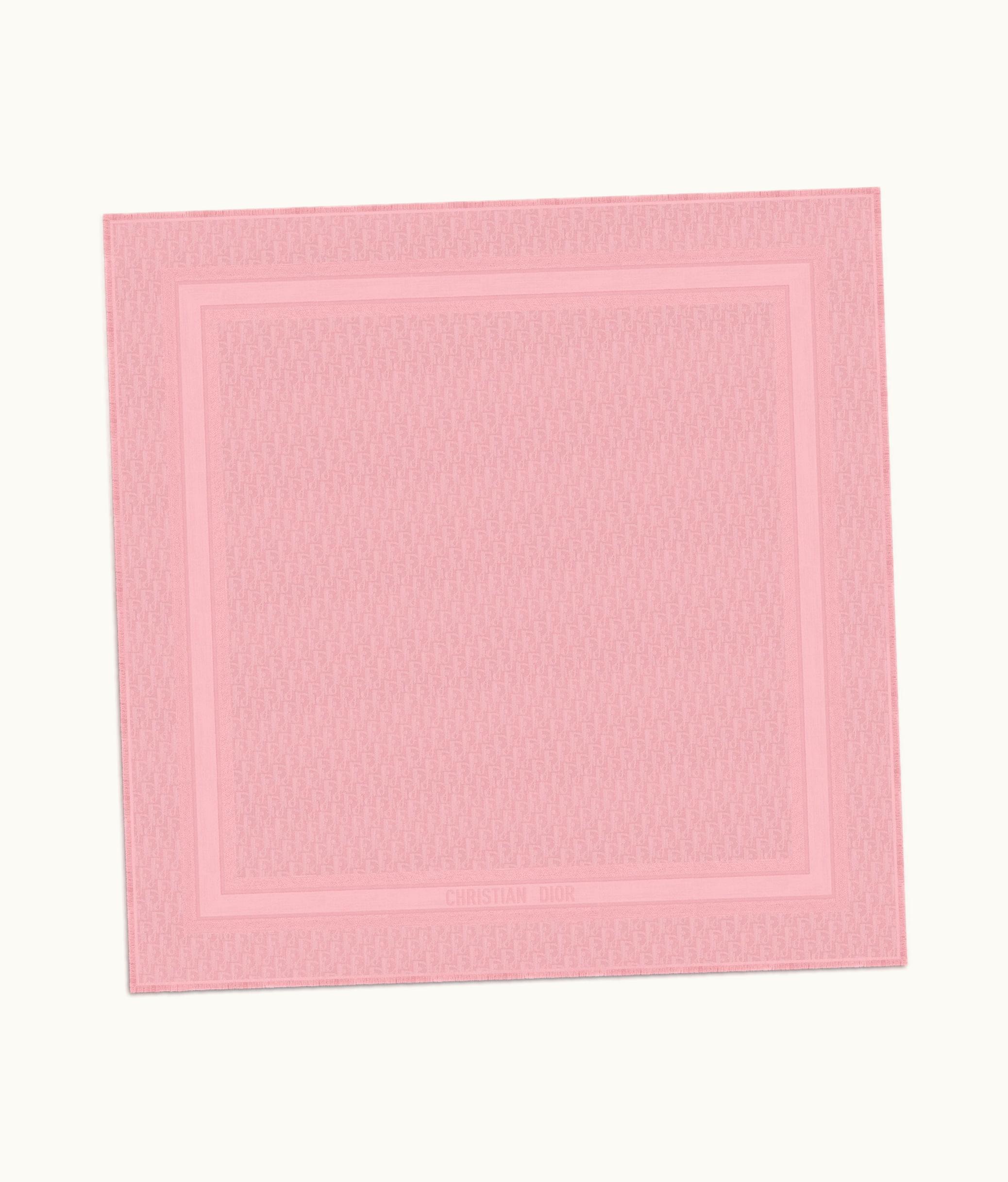 Dior Dior Oblique Shawl - Pink Wool, Silk And Cashmere