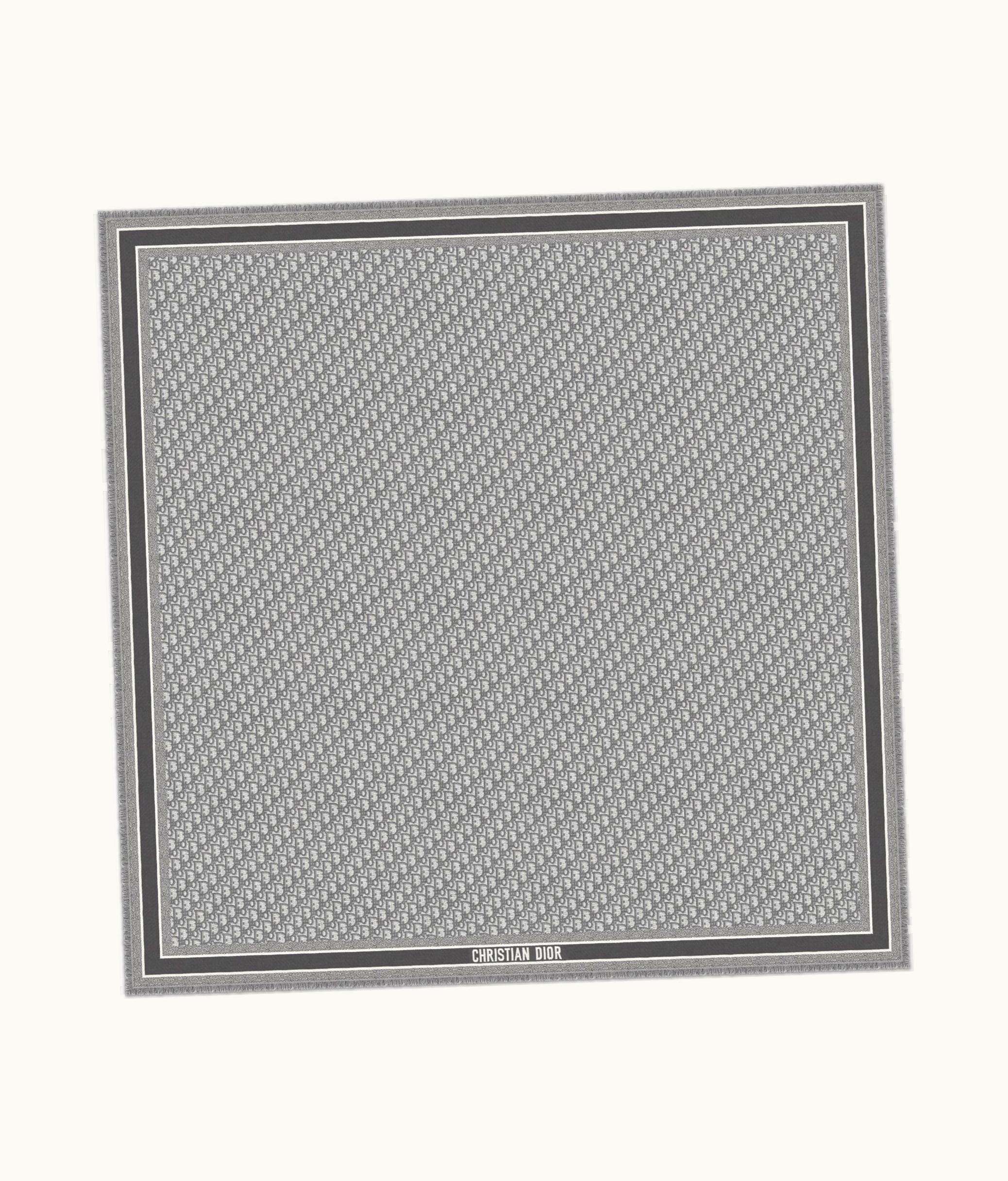 Dior Dior Oblique Shawl - Gray Wool, Silk And Cotton