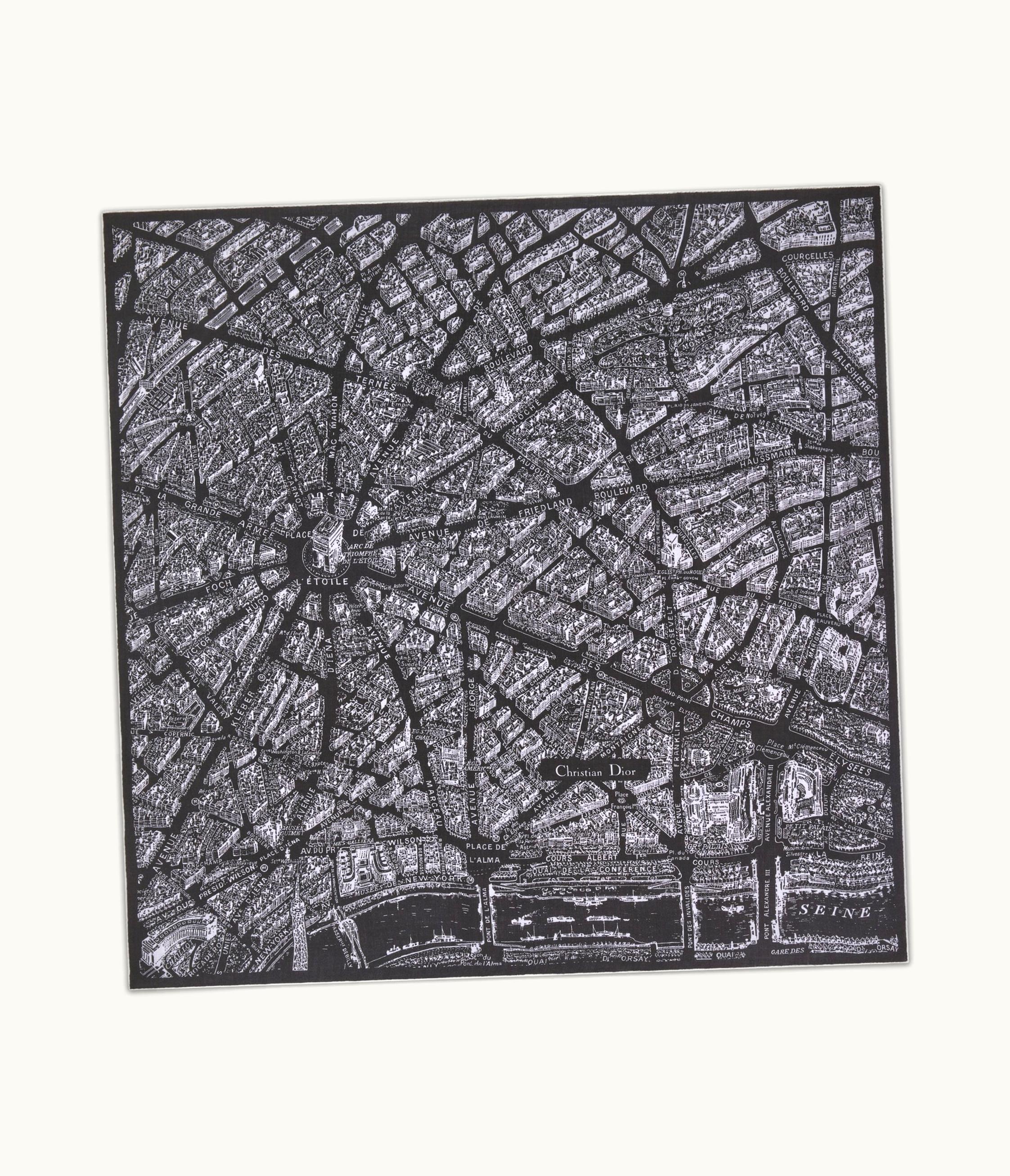 Dior Dior Plan De Paris Shawl - Black And White Cashmere