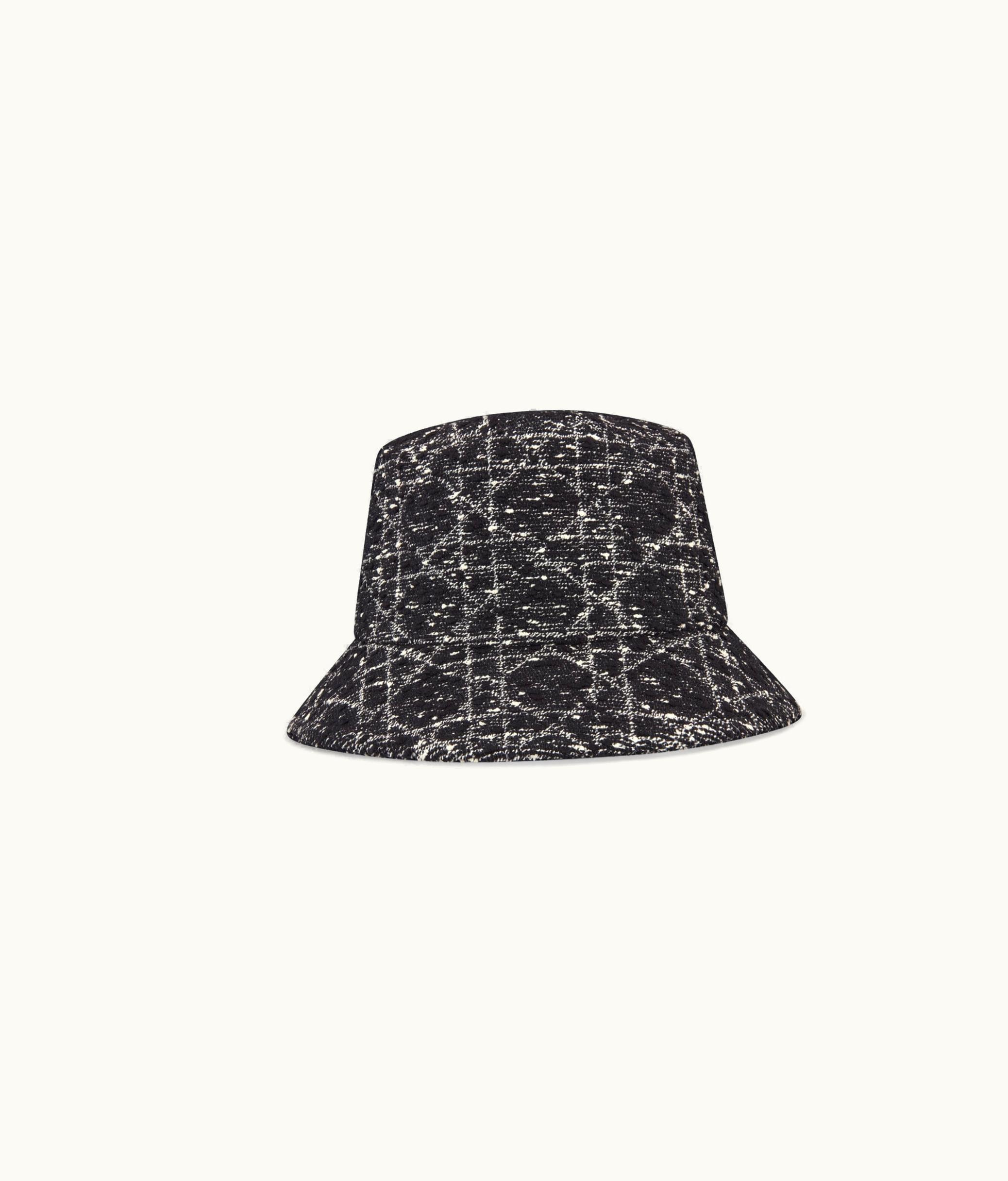 Dior Dior Teddy-D Macrocannage Small Brim Bucket Hat - Black And White Tweed