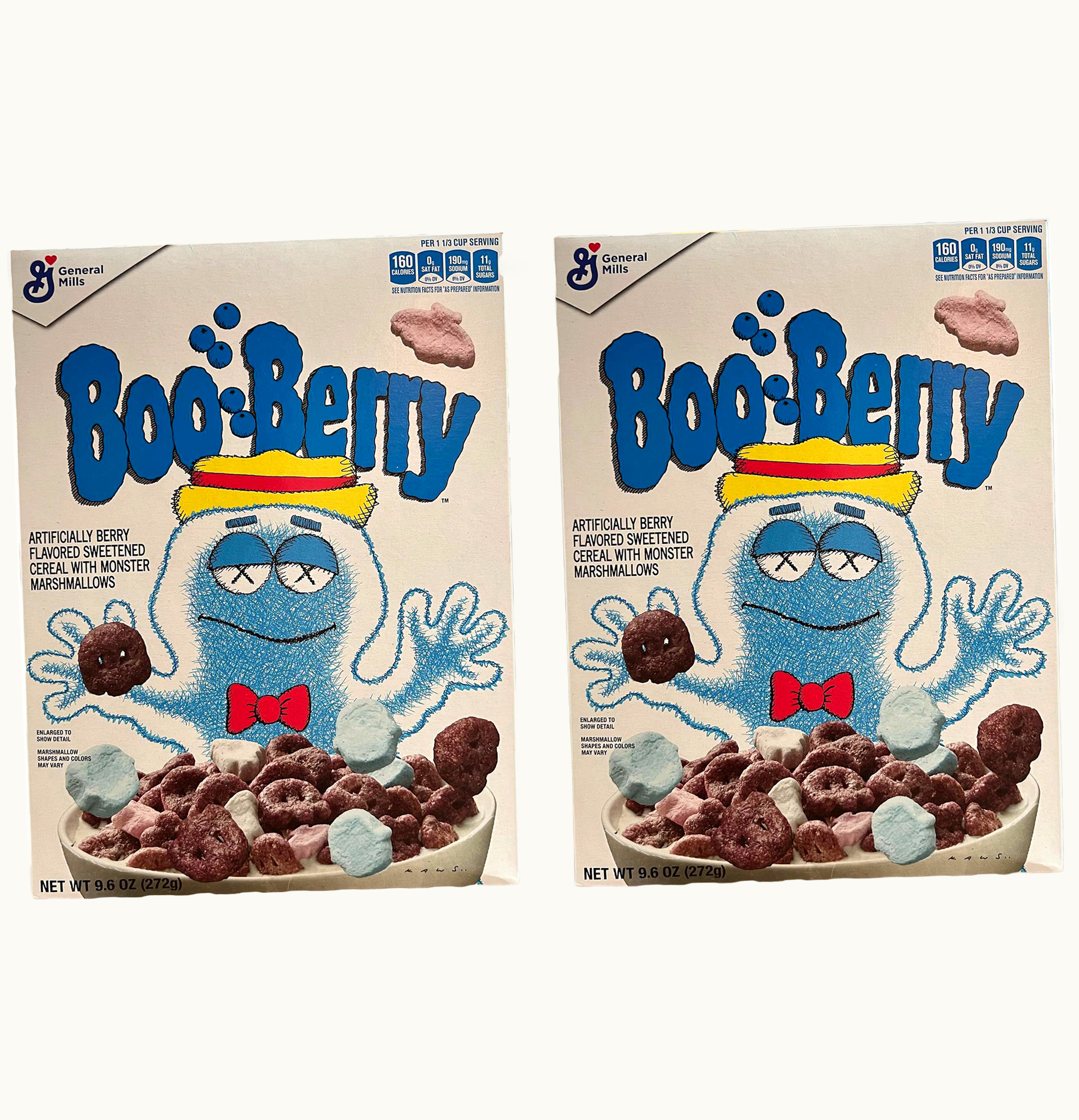 KAWS KAWS Monsters Boo Berry Cereal 2x Lot Not Fit For Human Consumption