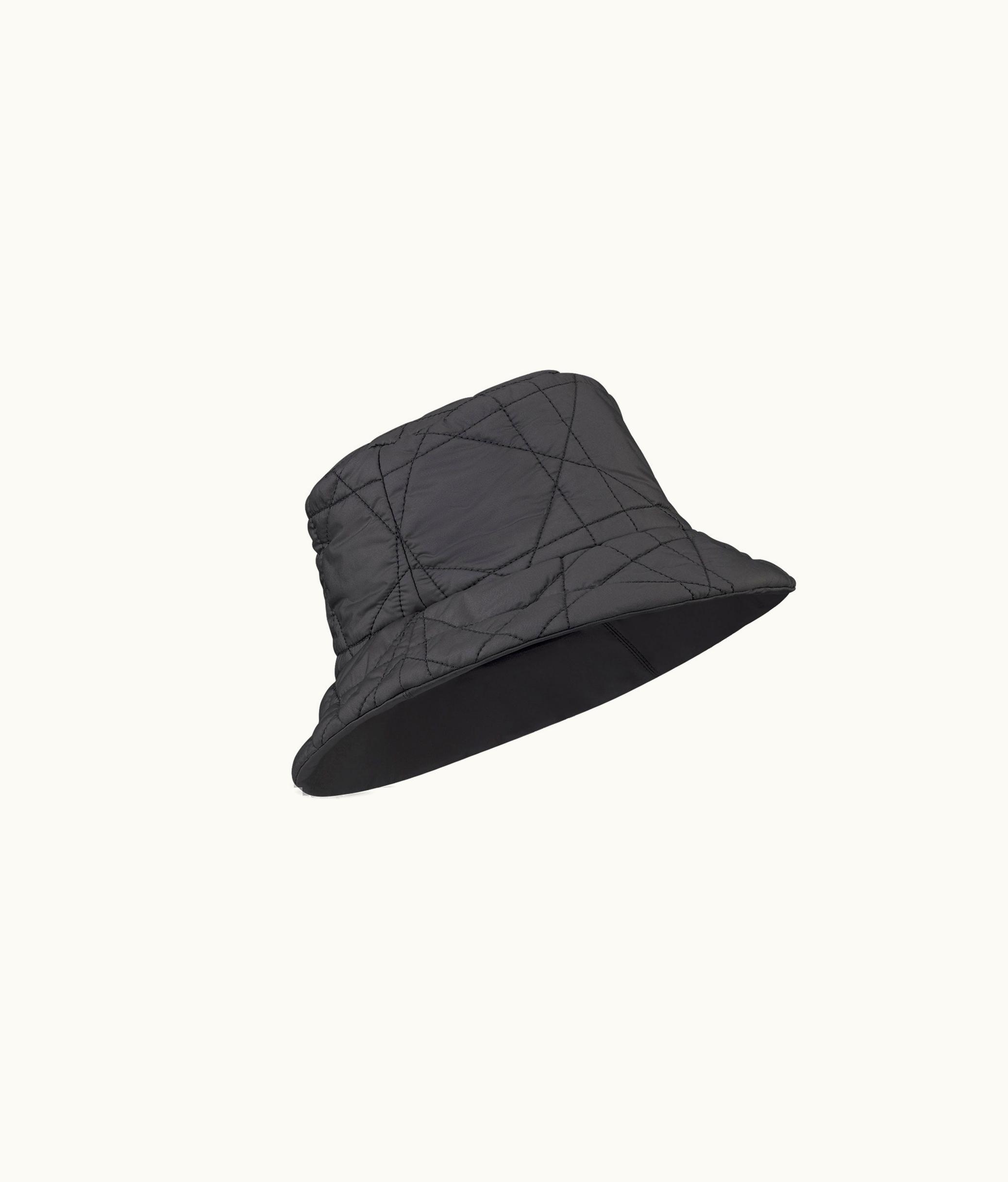 Dior Dior Teddy-D Macrocannage Small Brim Bucket Hat - Black Quilted Technical Taffeta