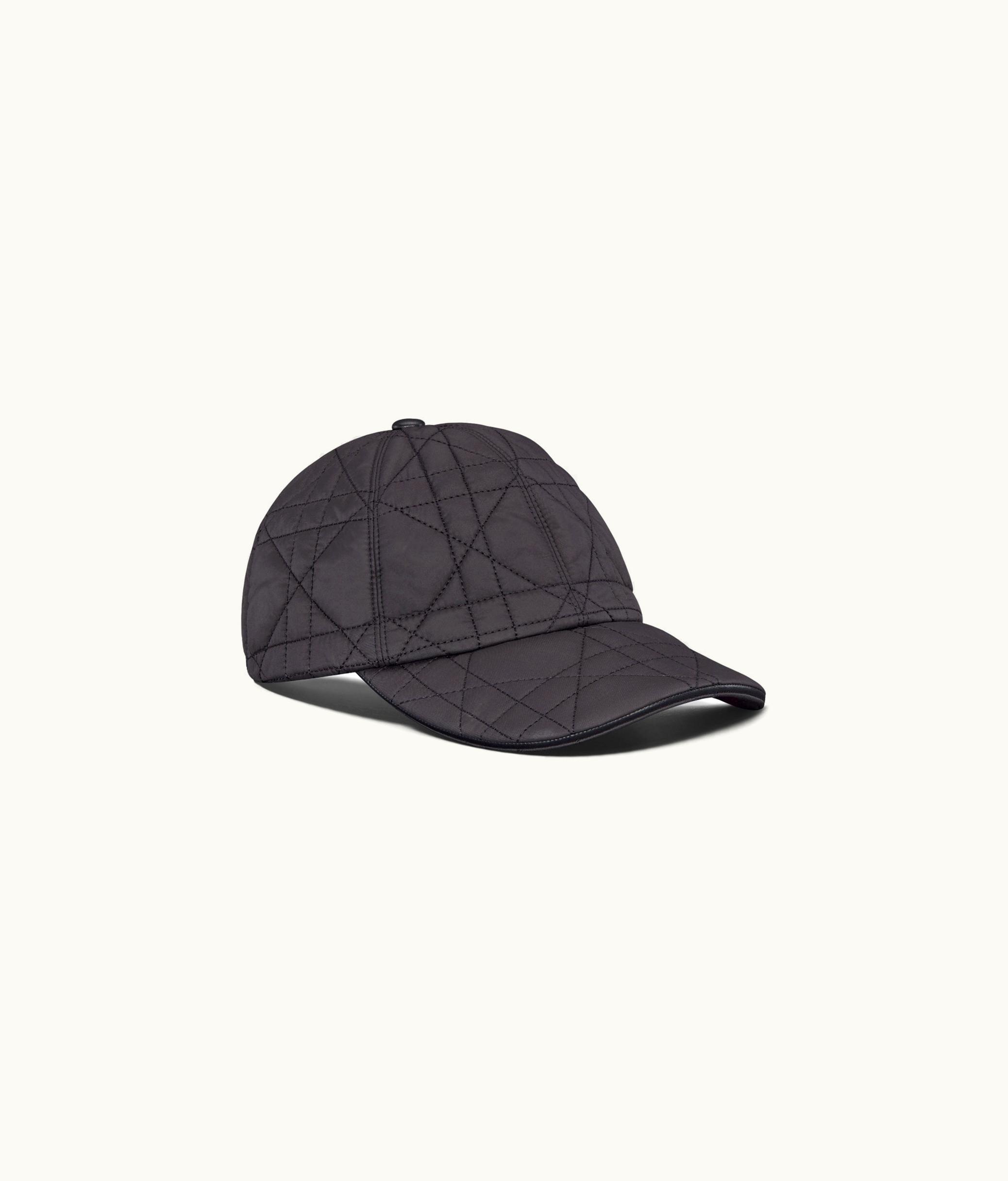 Dior Dior D-Player Cannage Cap - Black Quilted Technical Taffeta