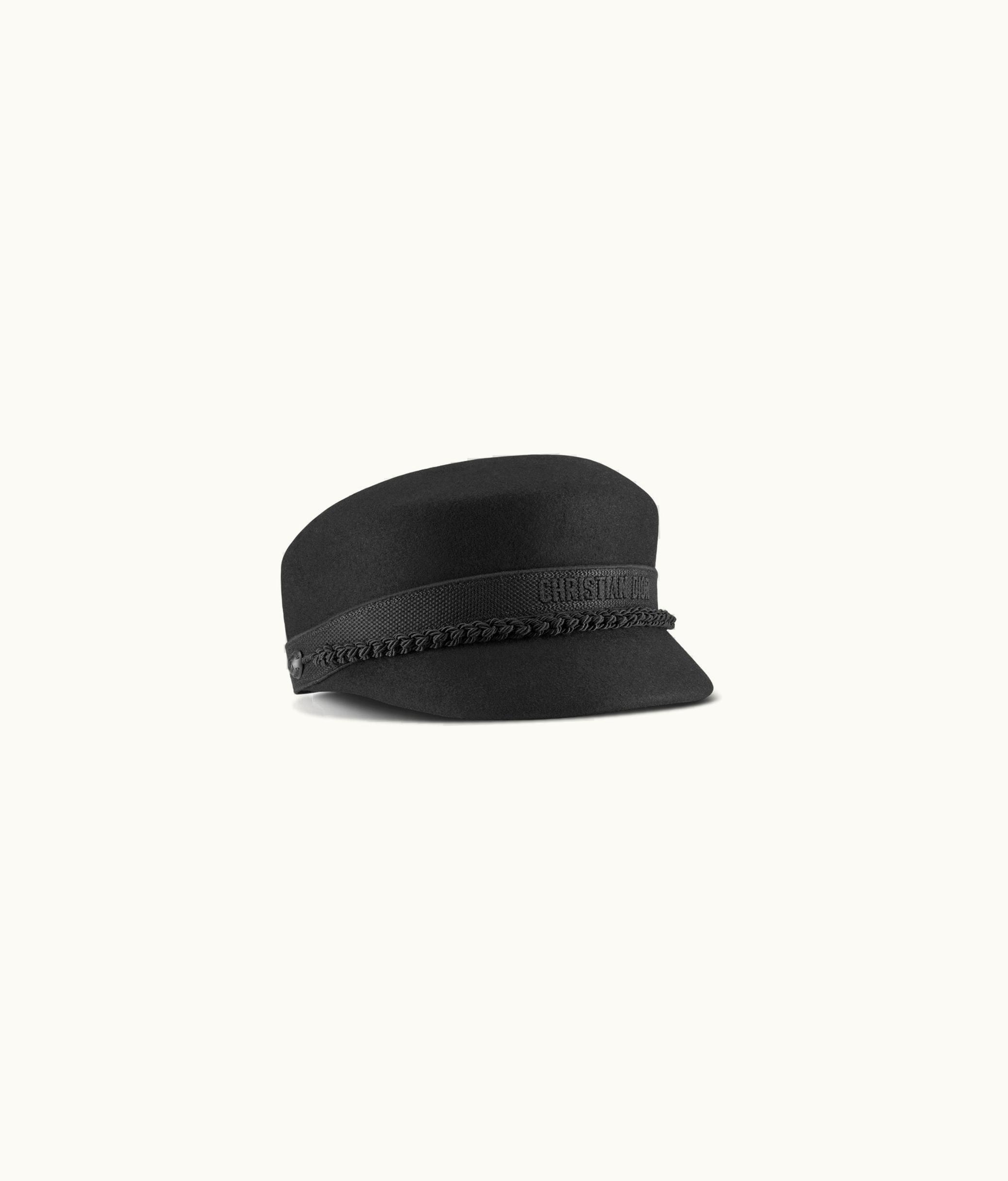 Dior Diortravel Cap - Black Wool Felt