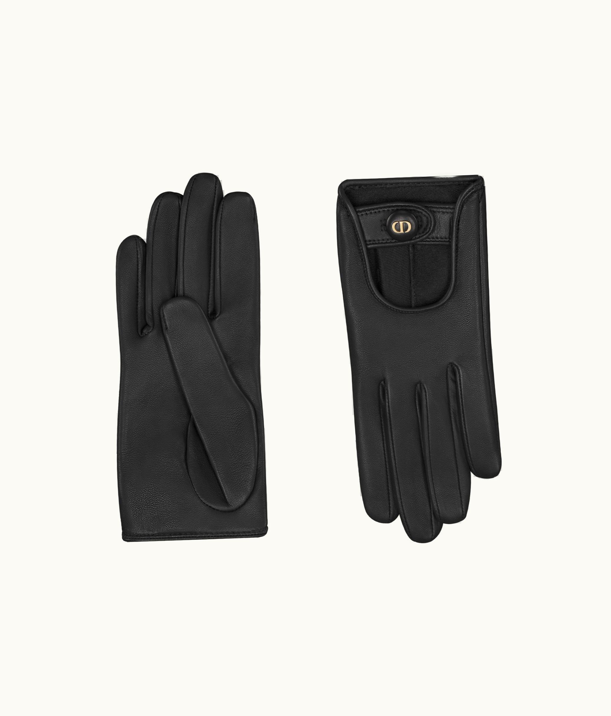 Dior Dior D-Bobby Gloves - Black Lambskin