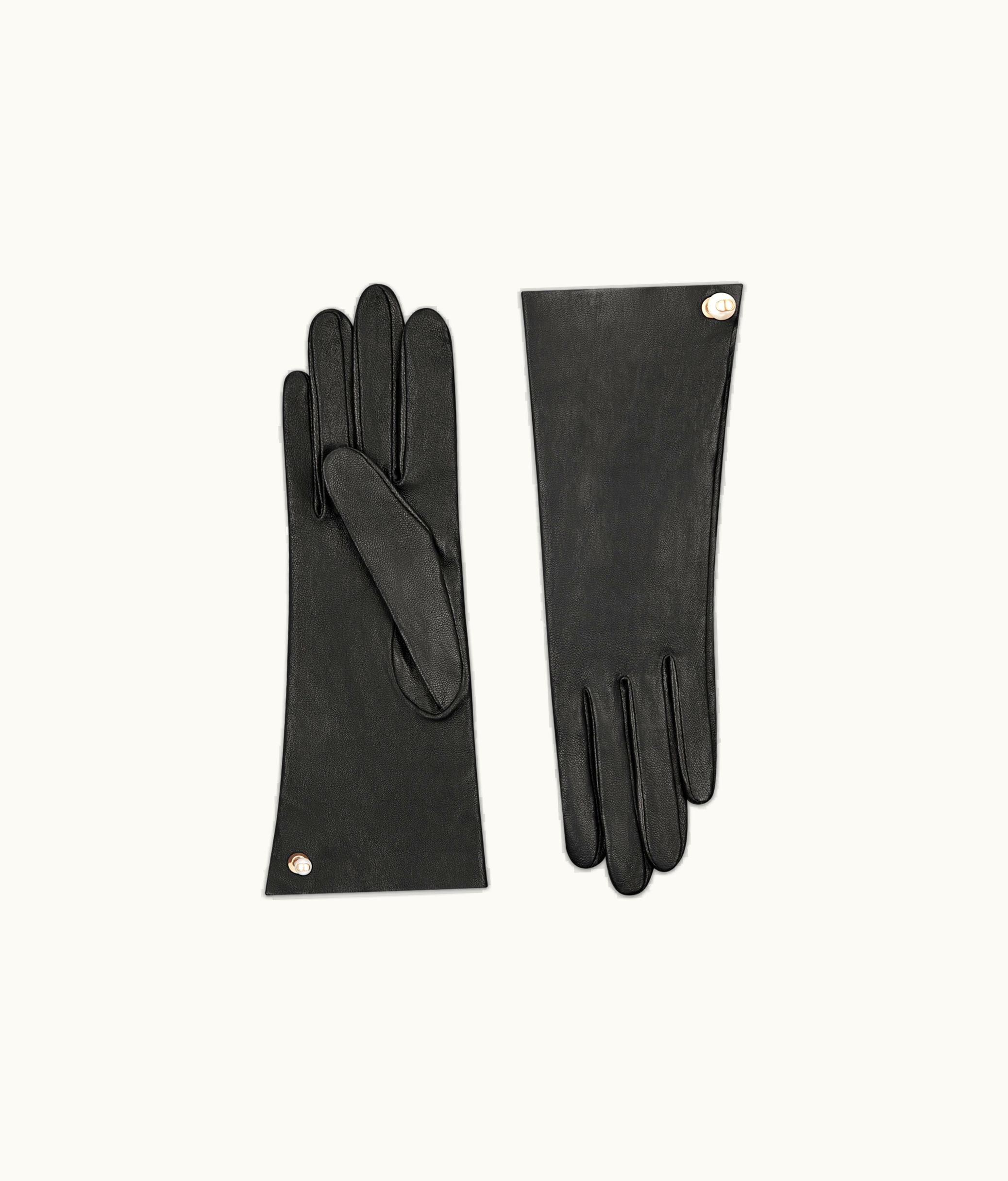 Dior Dior Tribales Gloves - Black Lambskin
