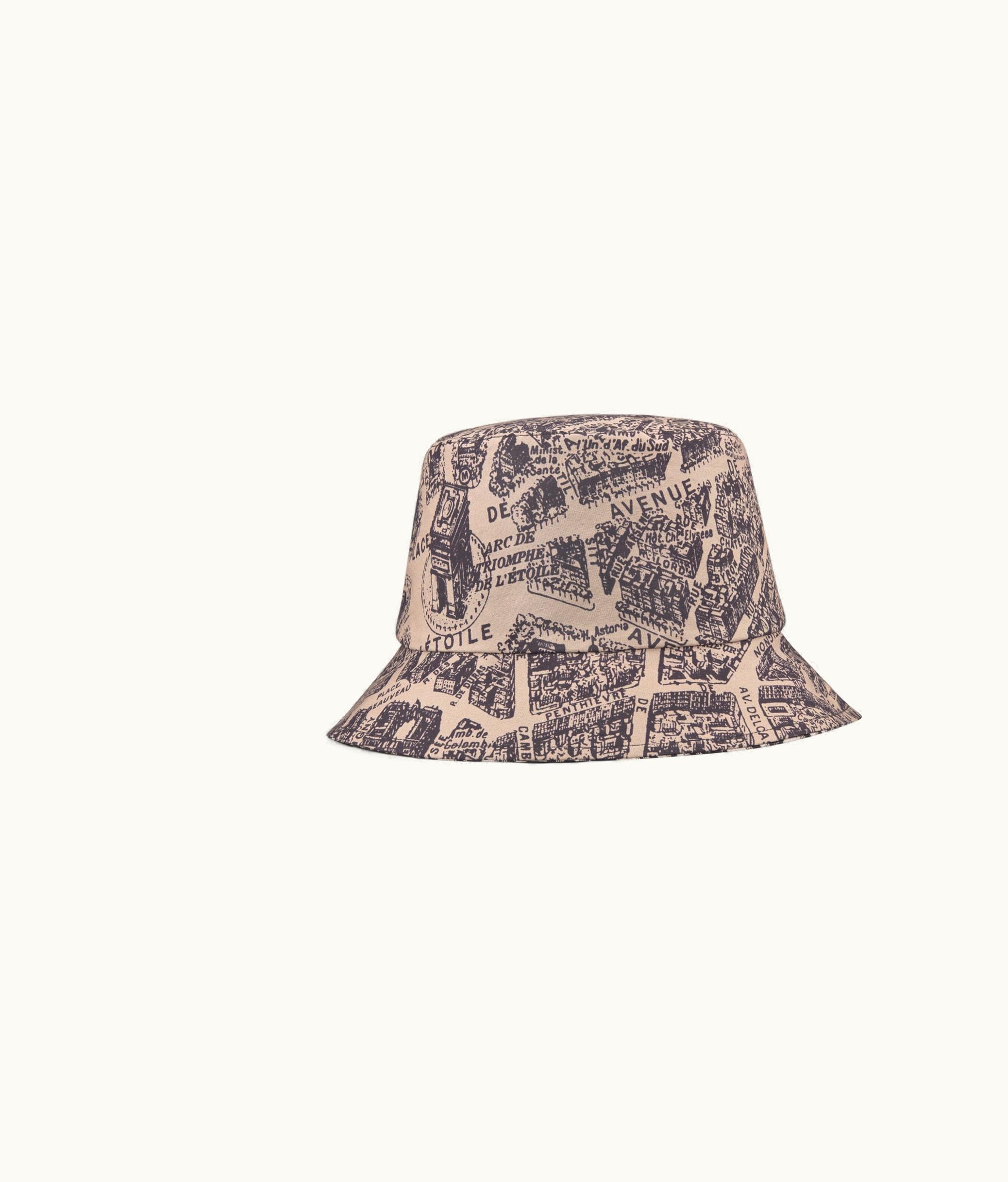 Dior Dior Teddy-D Plan De Paris Reversible Small Brim Bucket Hat - Beige And Black Cotton Blend