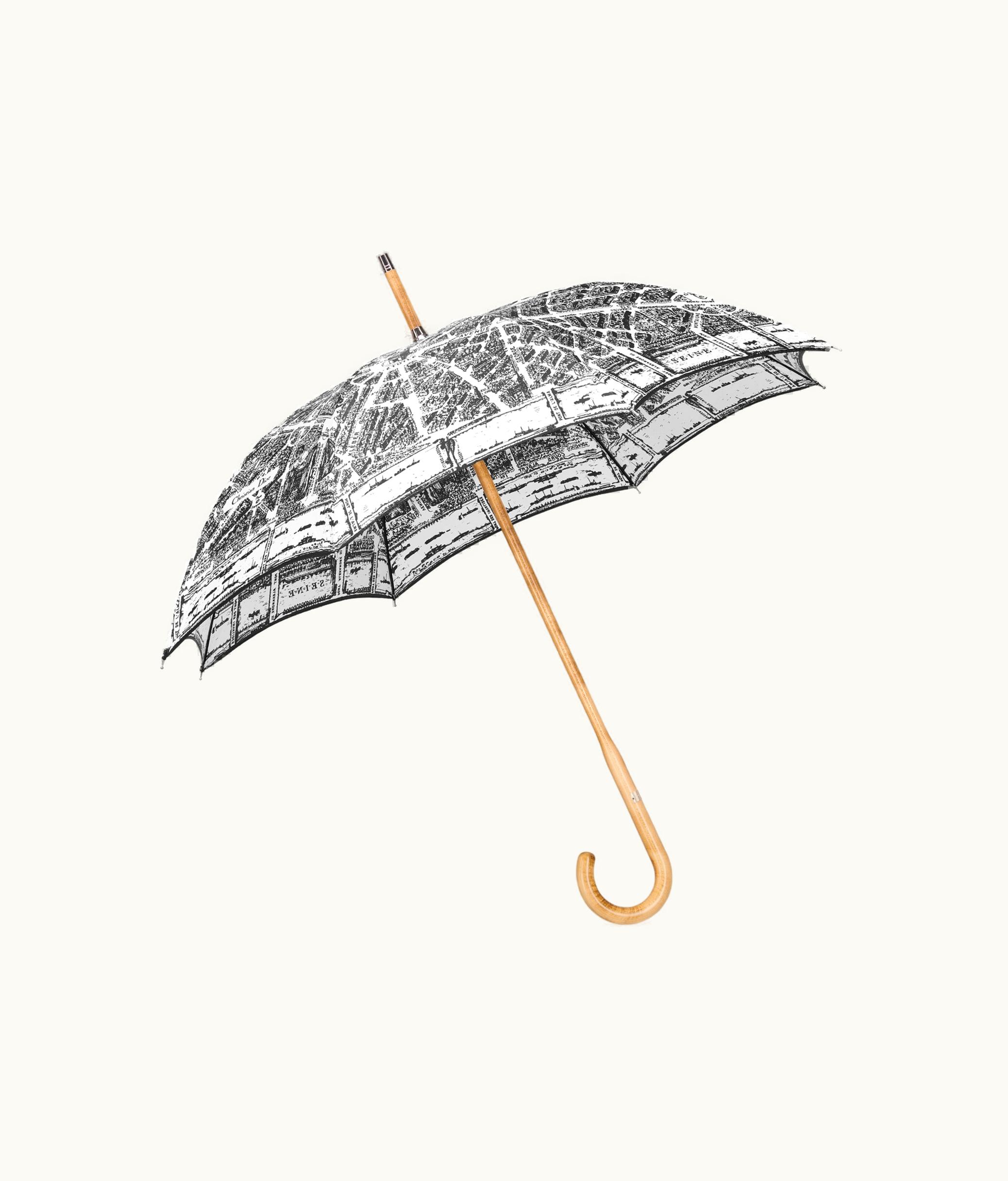 Dior Walk'n'Dior Umbrella - White And Black Plan De Paris Printed Fabric