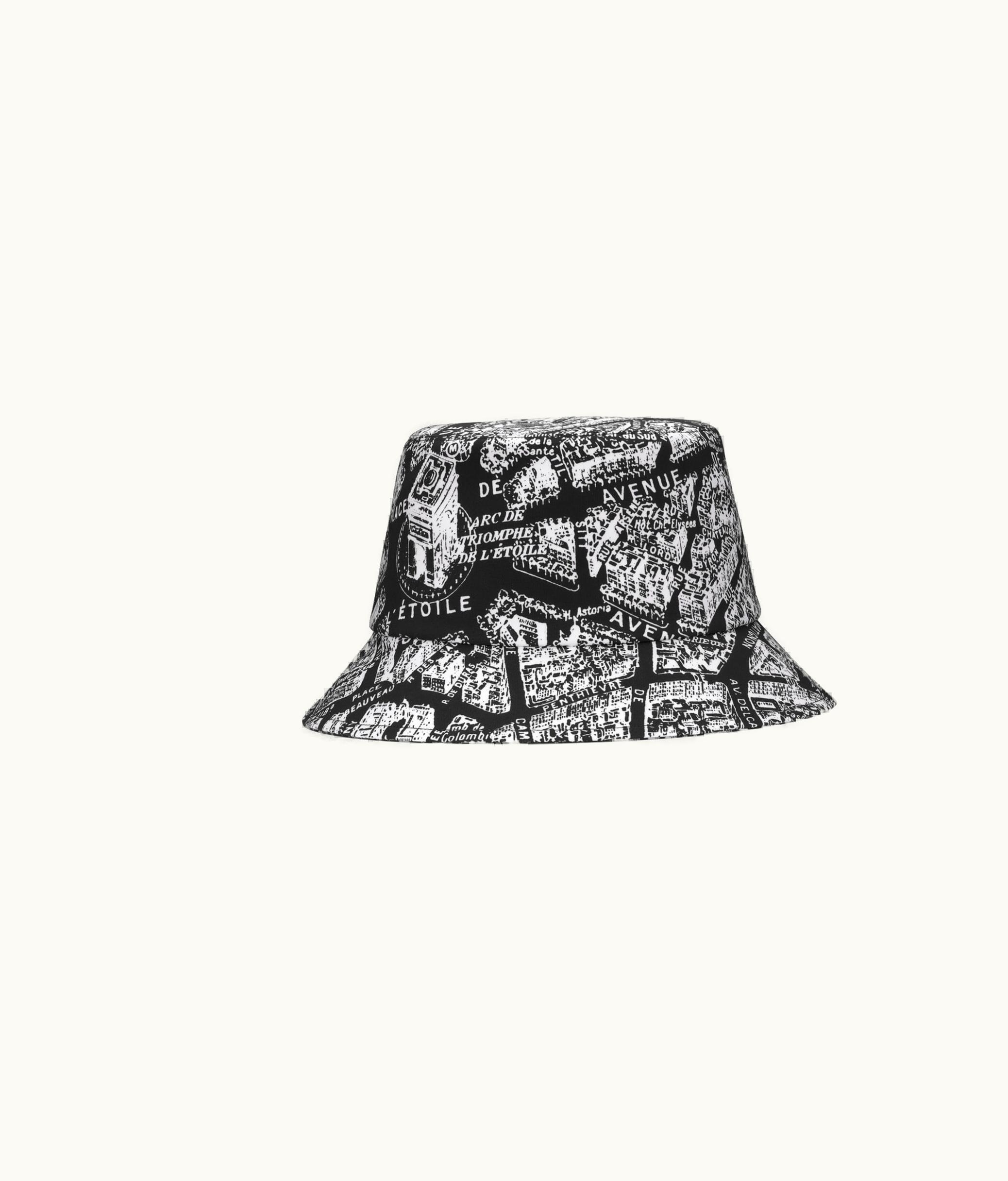 Dior Dior Teddy-D Plan De Paris Reversible Small Brim Bucket Hat - Black And White Cotton Blend
