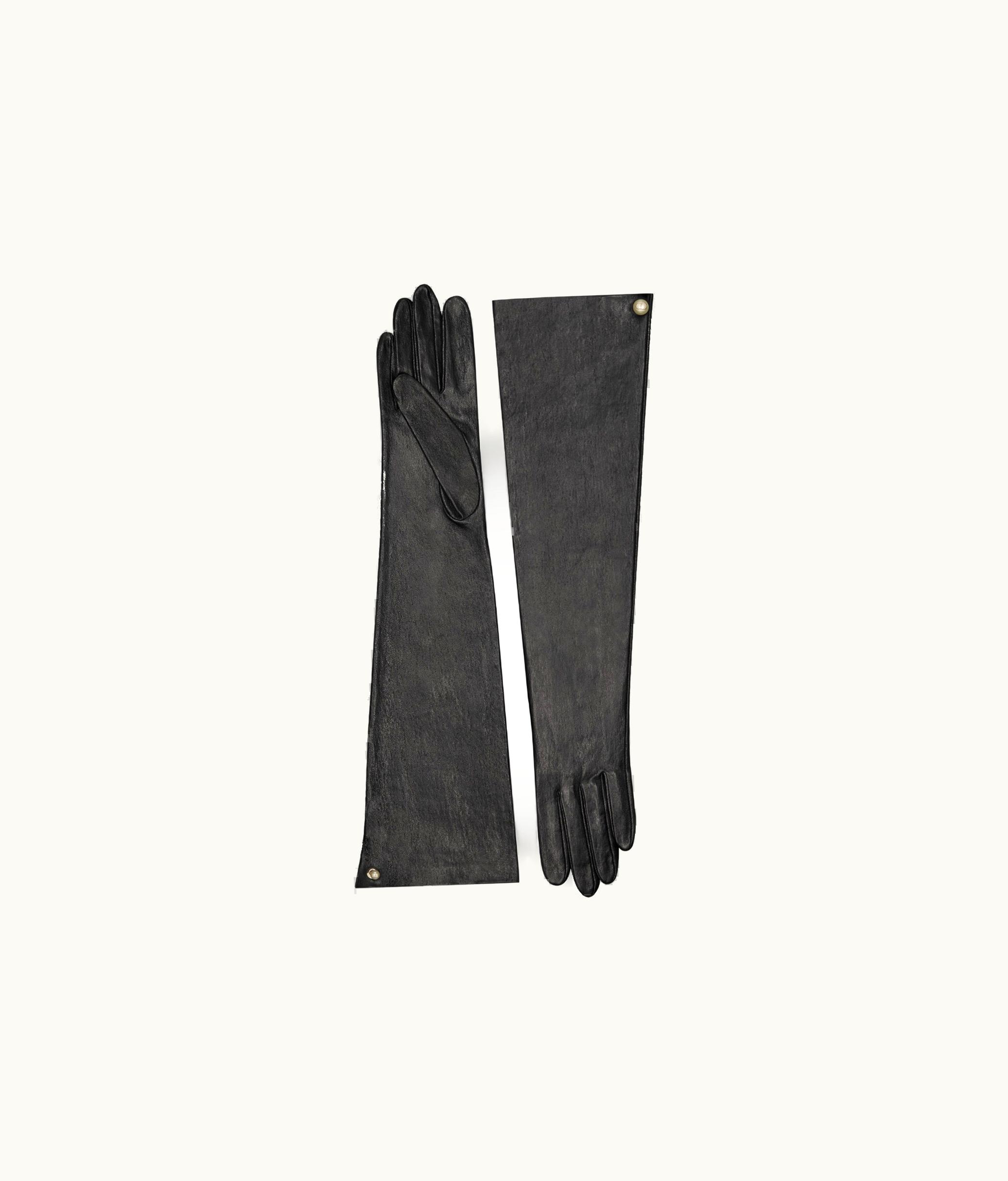 Dior Dior Tribales Long Gloves - Black Lambskin