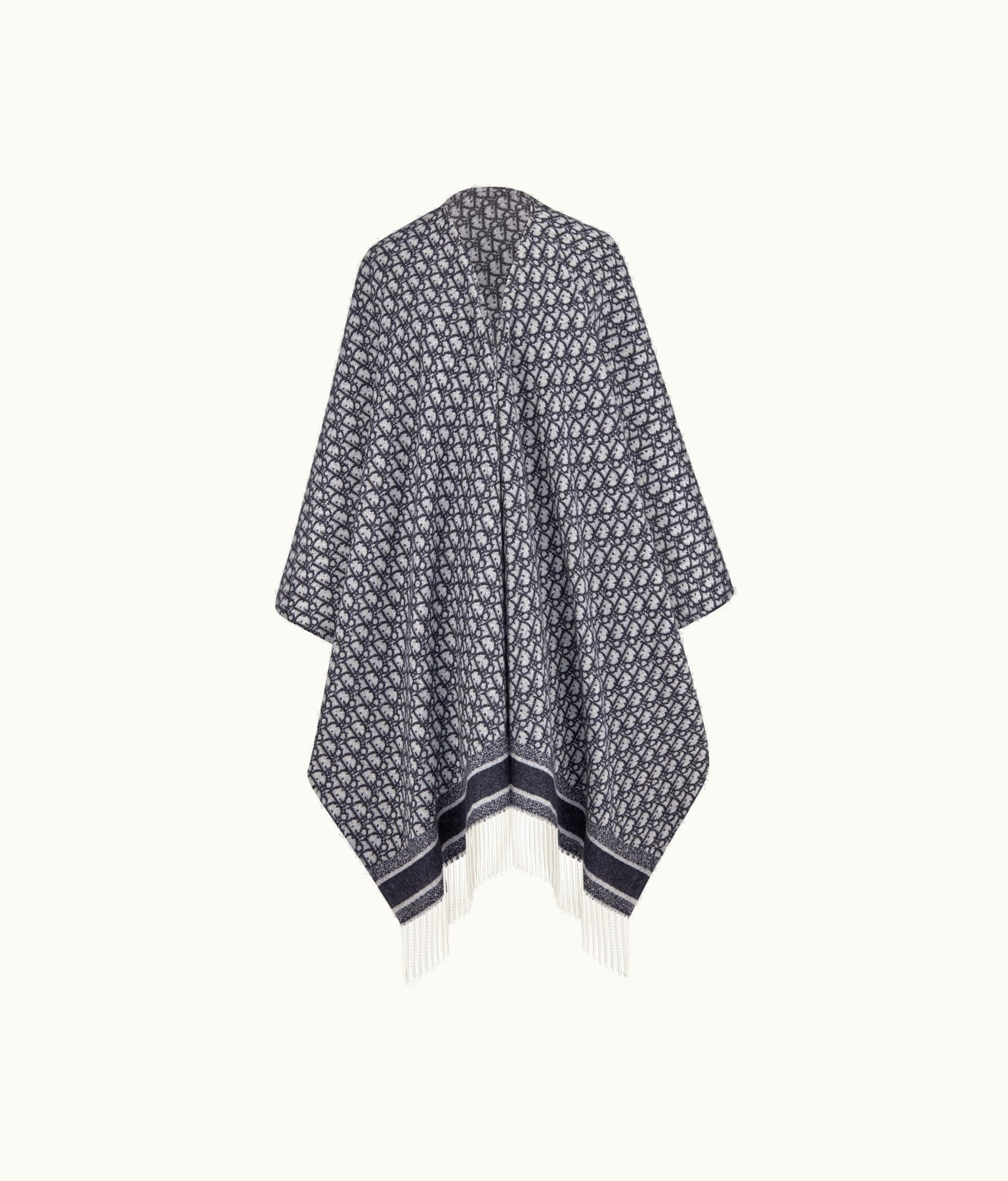 Dior Dior Oblique Poncho - Navy Blue Cashmere