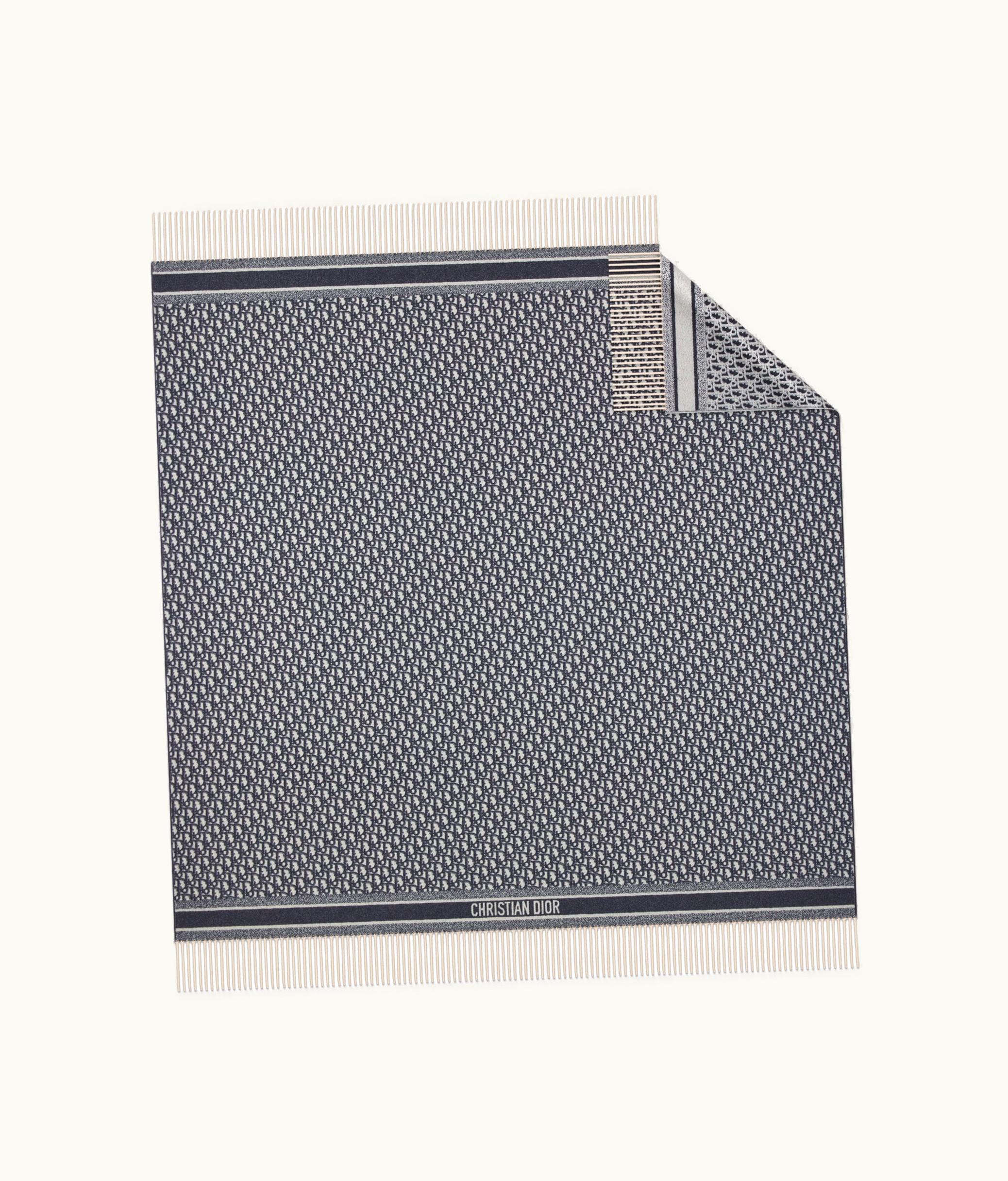 Dior Dior Oblique Blanket - Navy Blue Cashmere
