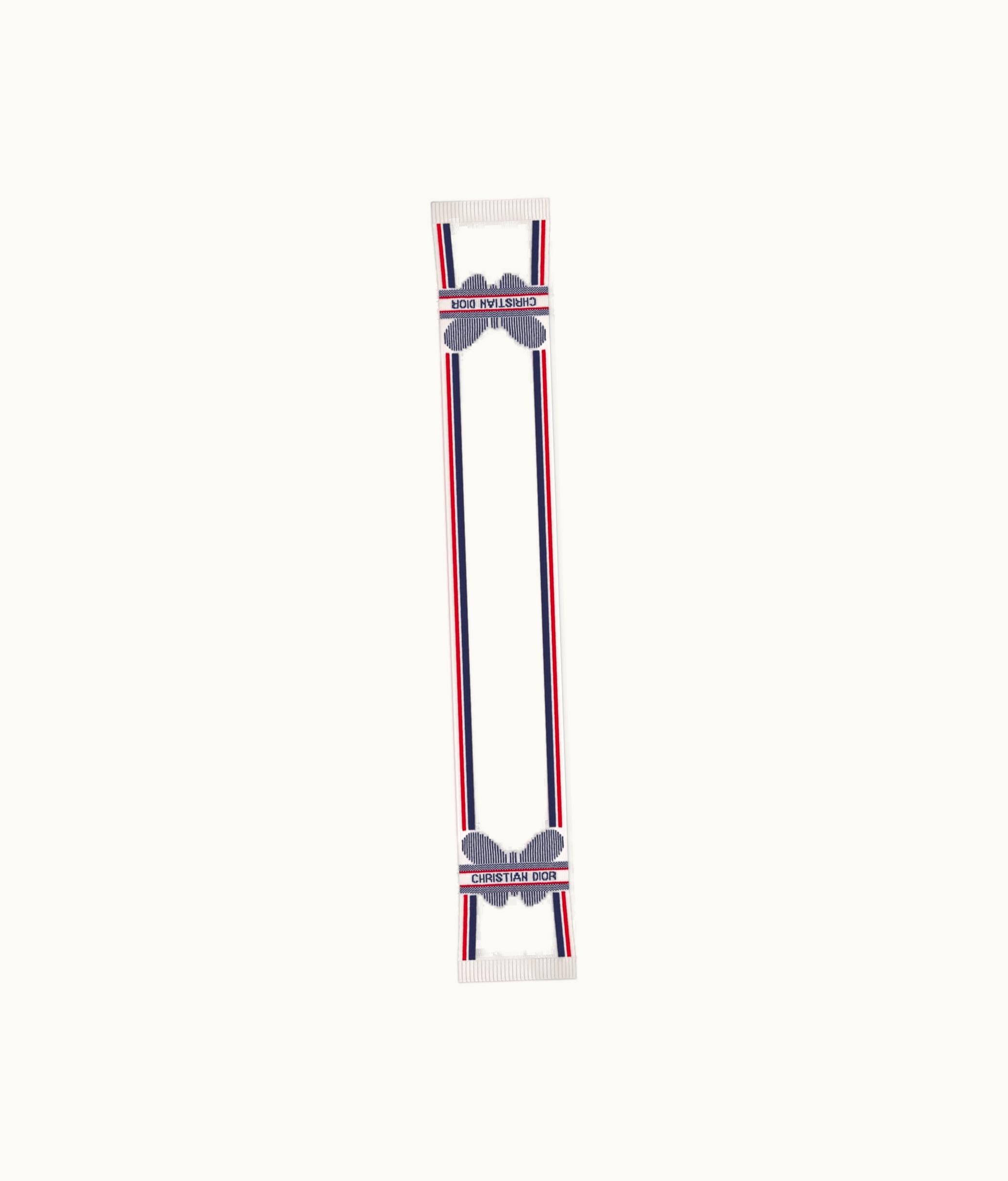 Dior Dioralps Butterfly Scarf - White Three-Tone Wool And Cashmere