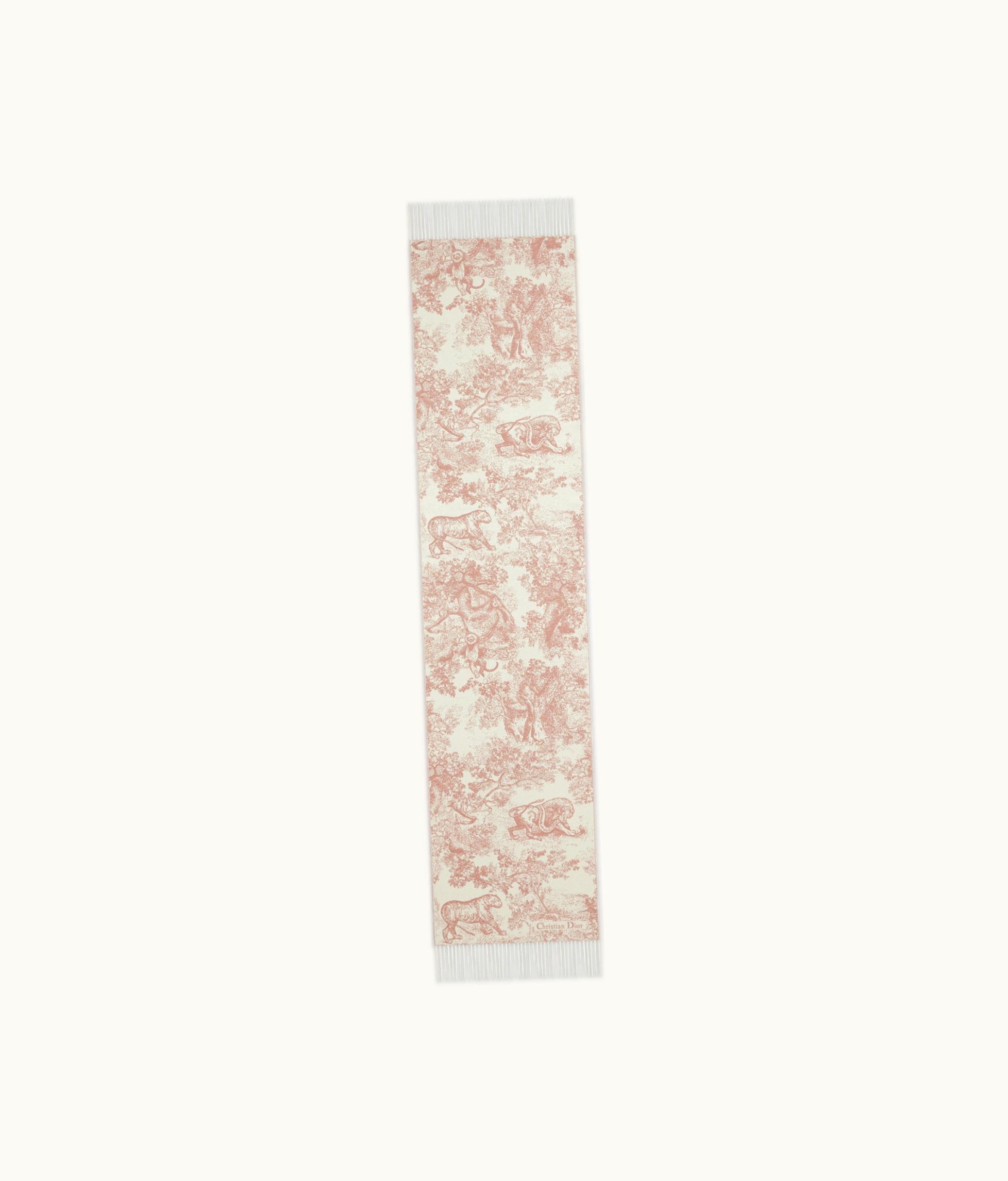 Dior Dior Toile De Jouy Sauvage Scarf - Rose Des Vents Cashmere And Wool