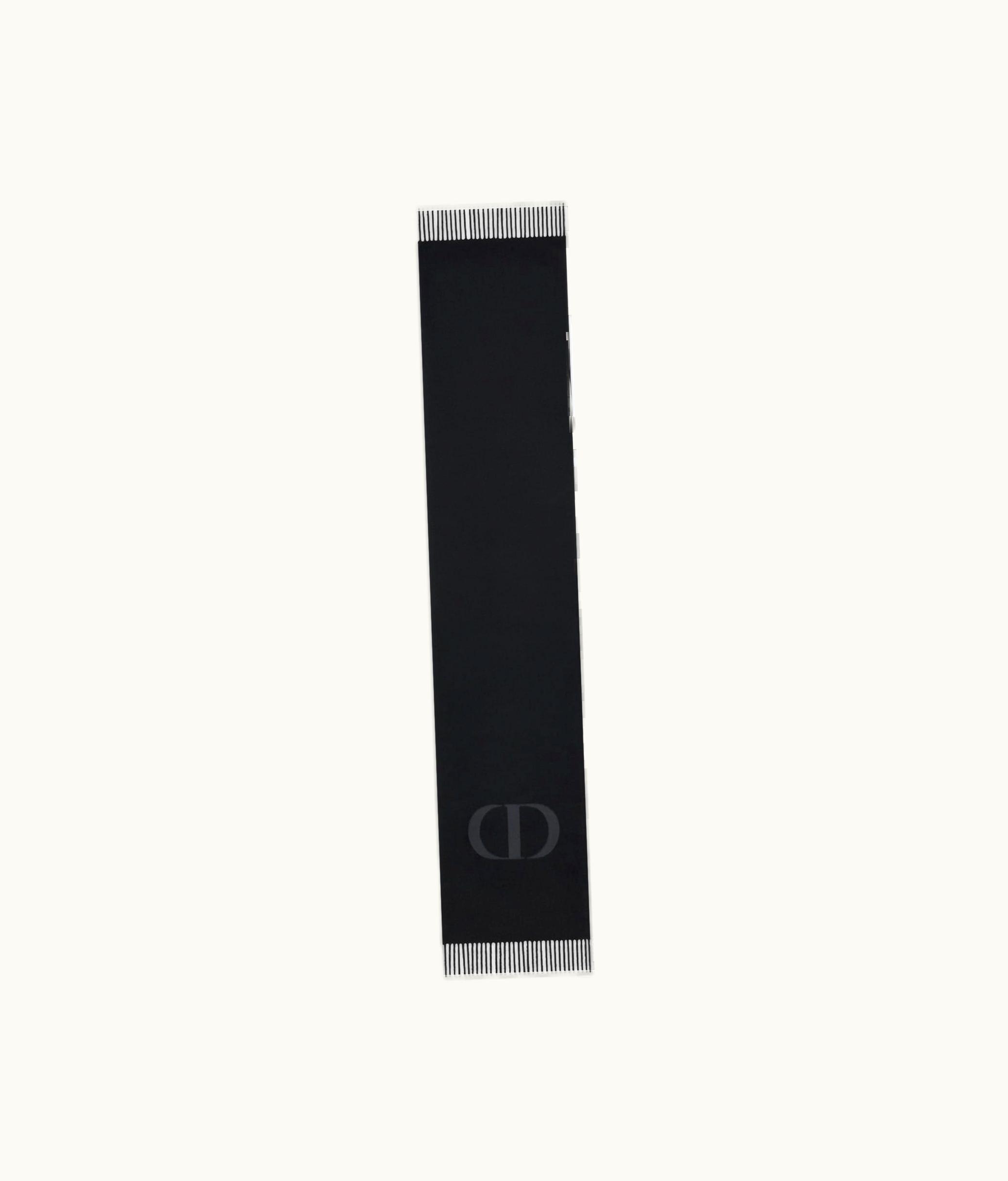 Dior Dior CD Signature Scarf - Black Cashmere And Wool
