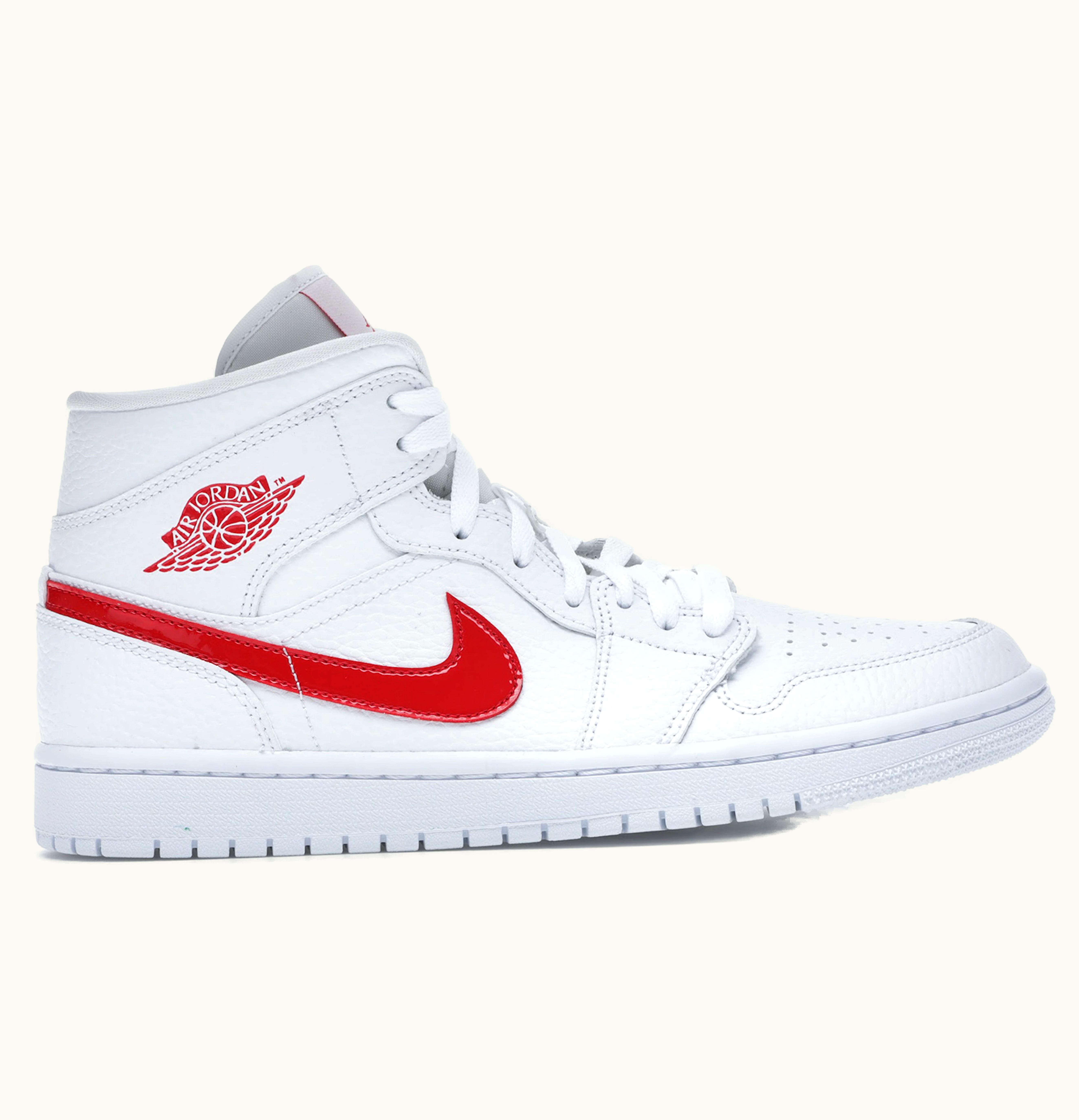 Jordan Air Jordan 1 Mid White University Red W