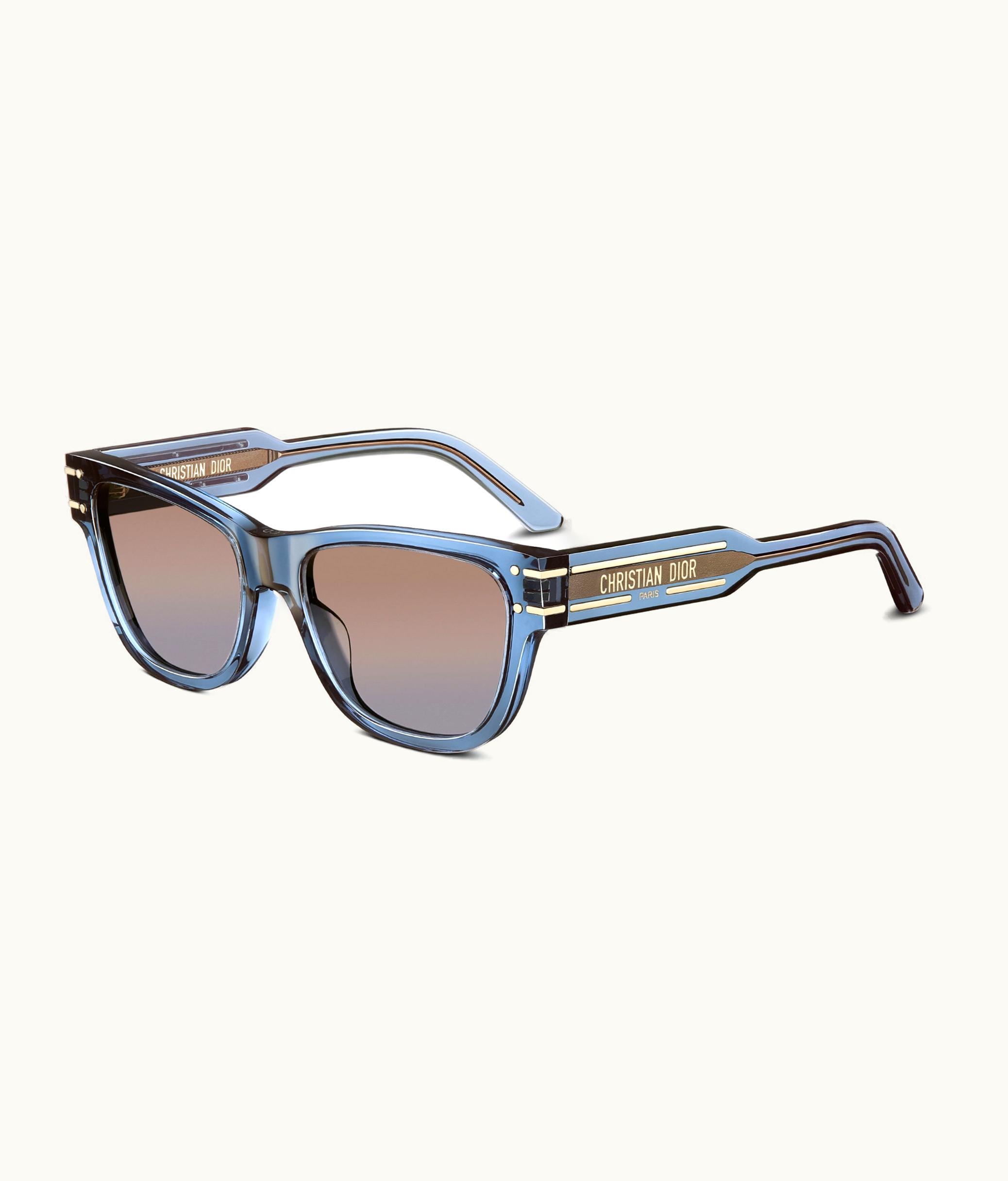 Dior Diorsignature S6u - Transparent Blue Rectangular Sunglasses