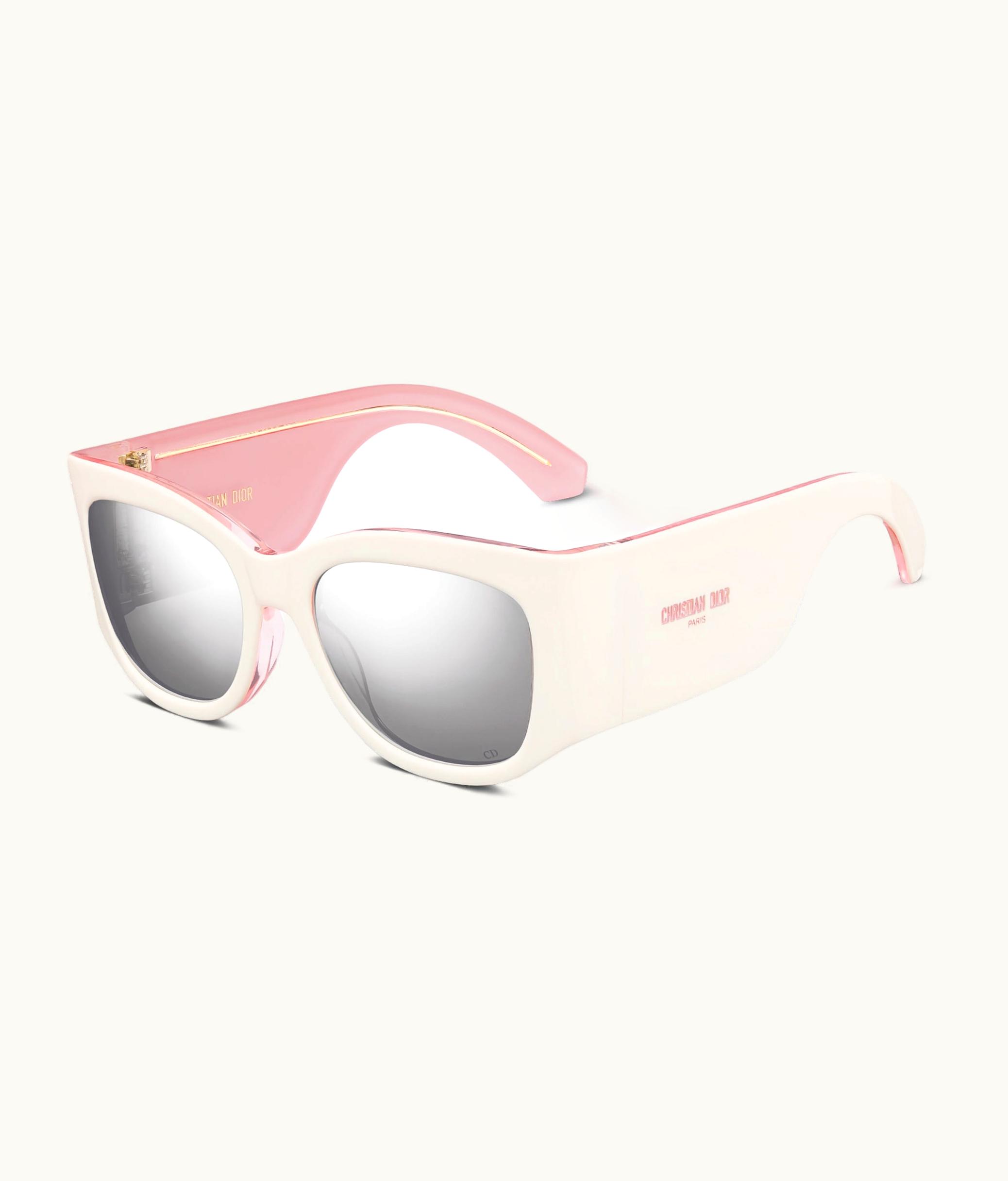 Dior Diornuit S1i - White And Transparent Pink Square Sunglasses