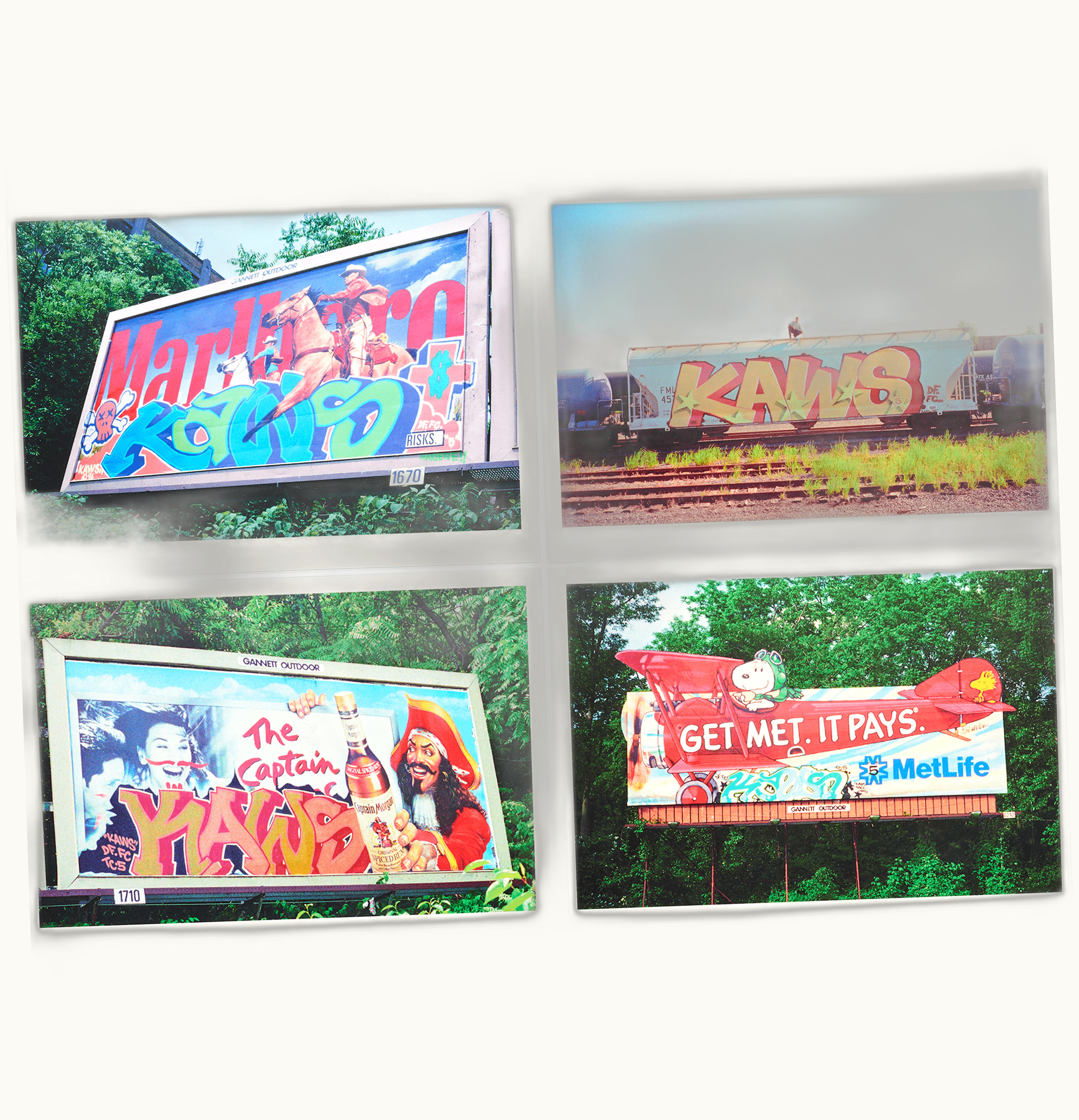 KAWS KAWS Grafitti Postcard Set of 4 Multi