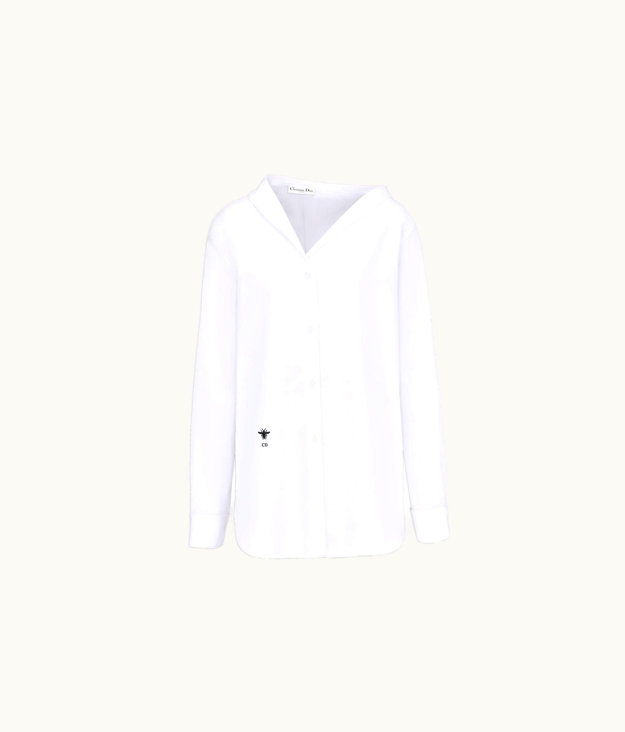 Dior Dior Asymmetric Poplin Shirt - Spring White