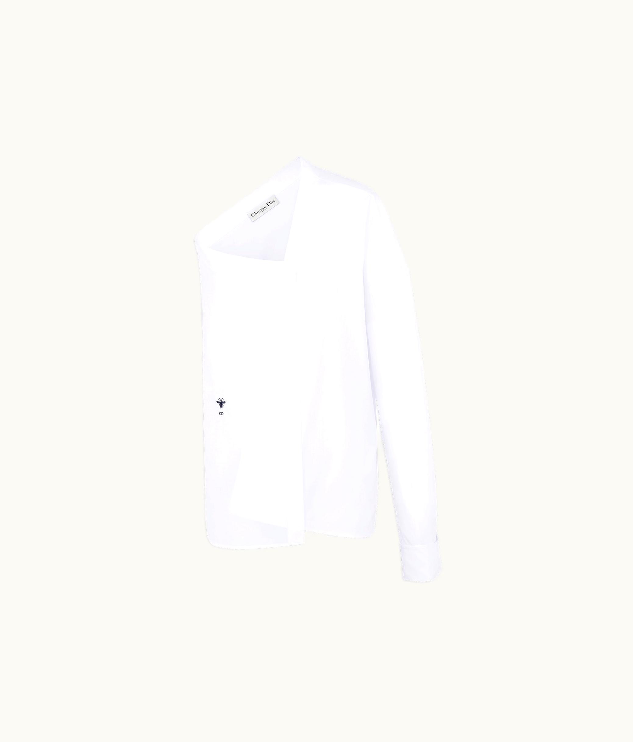 Dior Dior Asymmetric Shirt SS24 White Cotton Poplin
