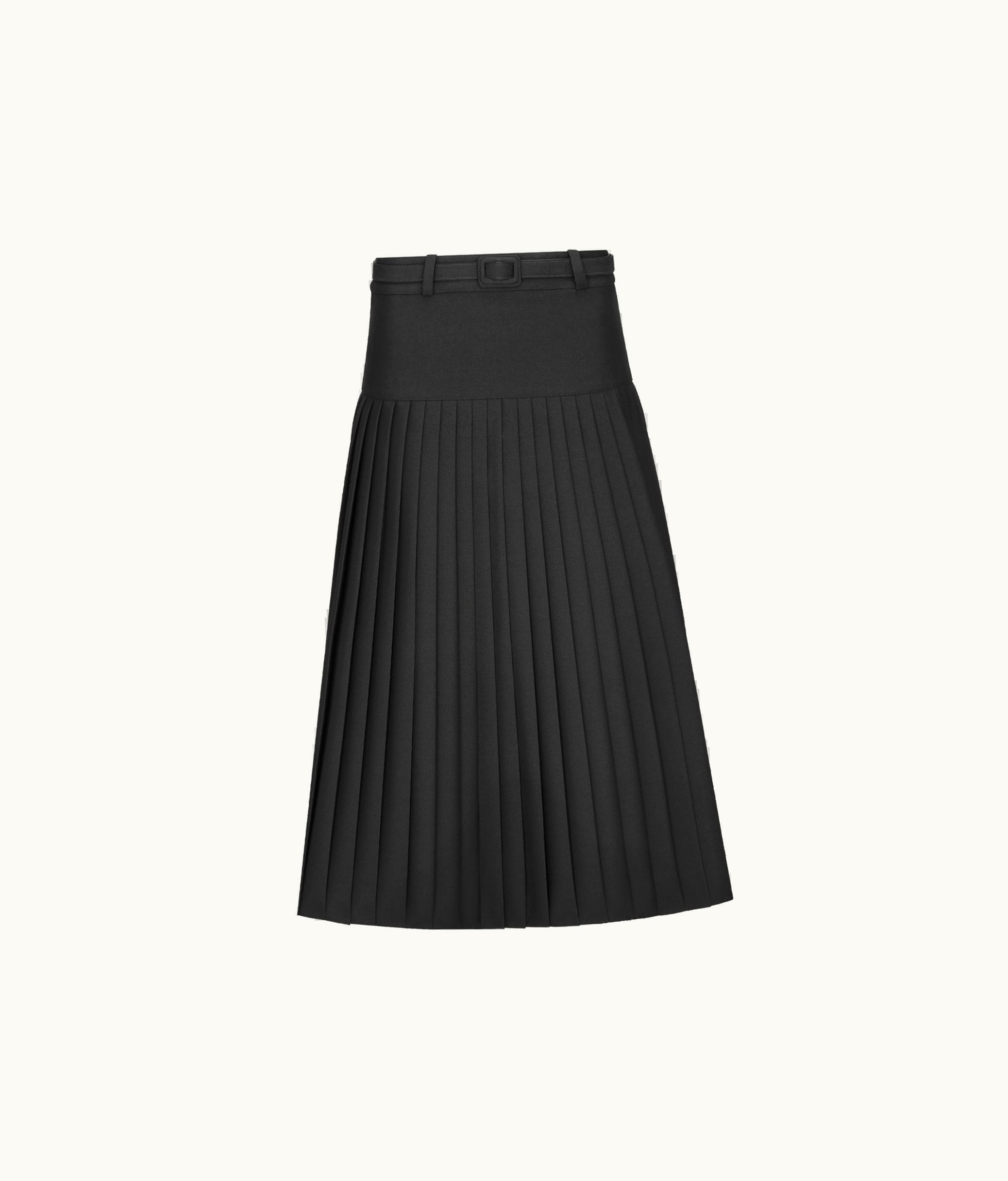Dior Dior Flared Mid-Length Skirt - Black Virgin Wool