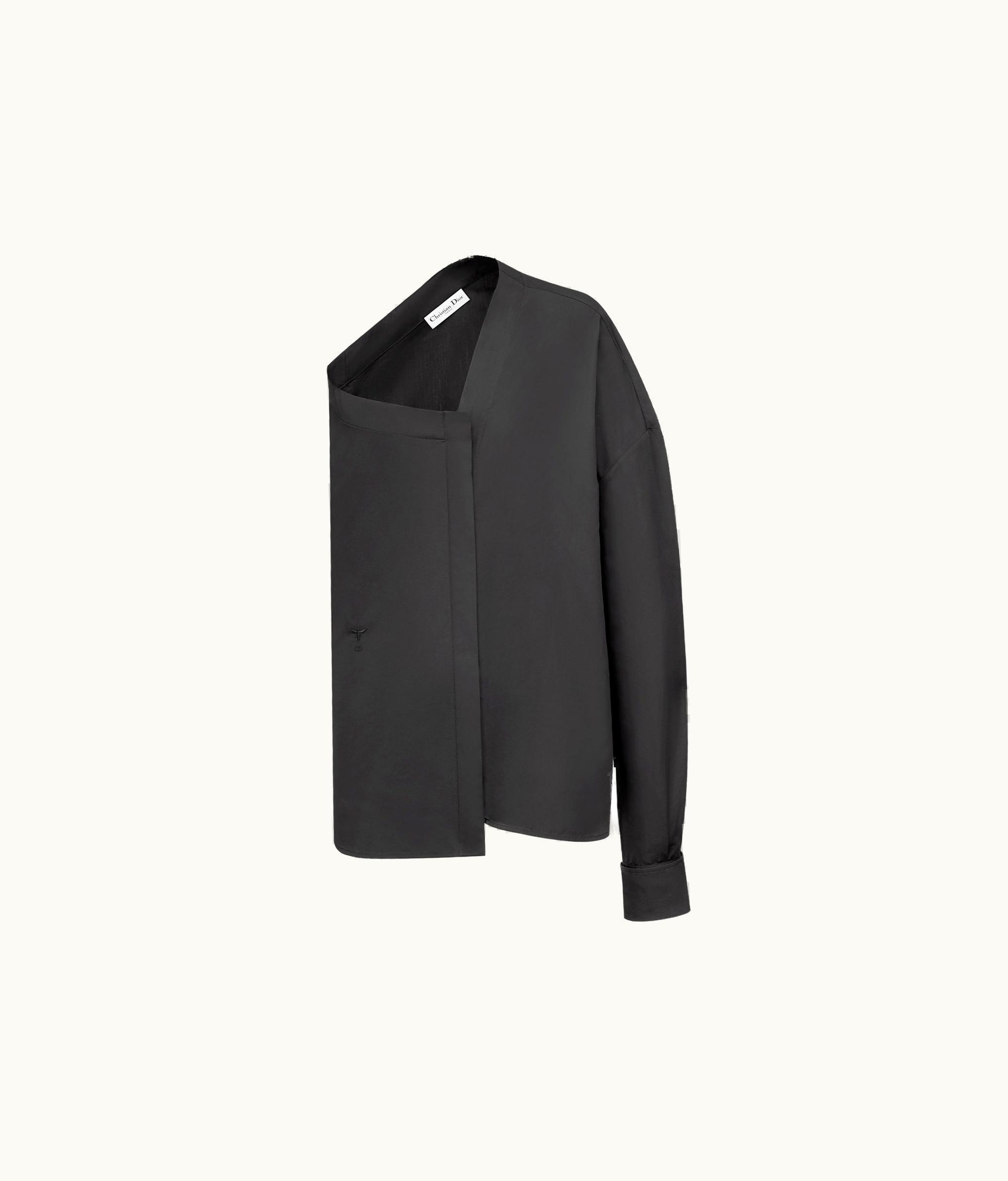 Dior Dior Asymmetry Shirt - Black Cotton Poplin