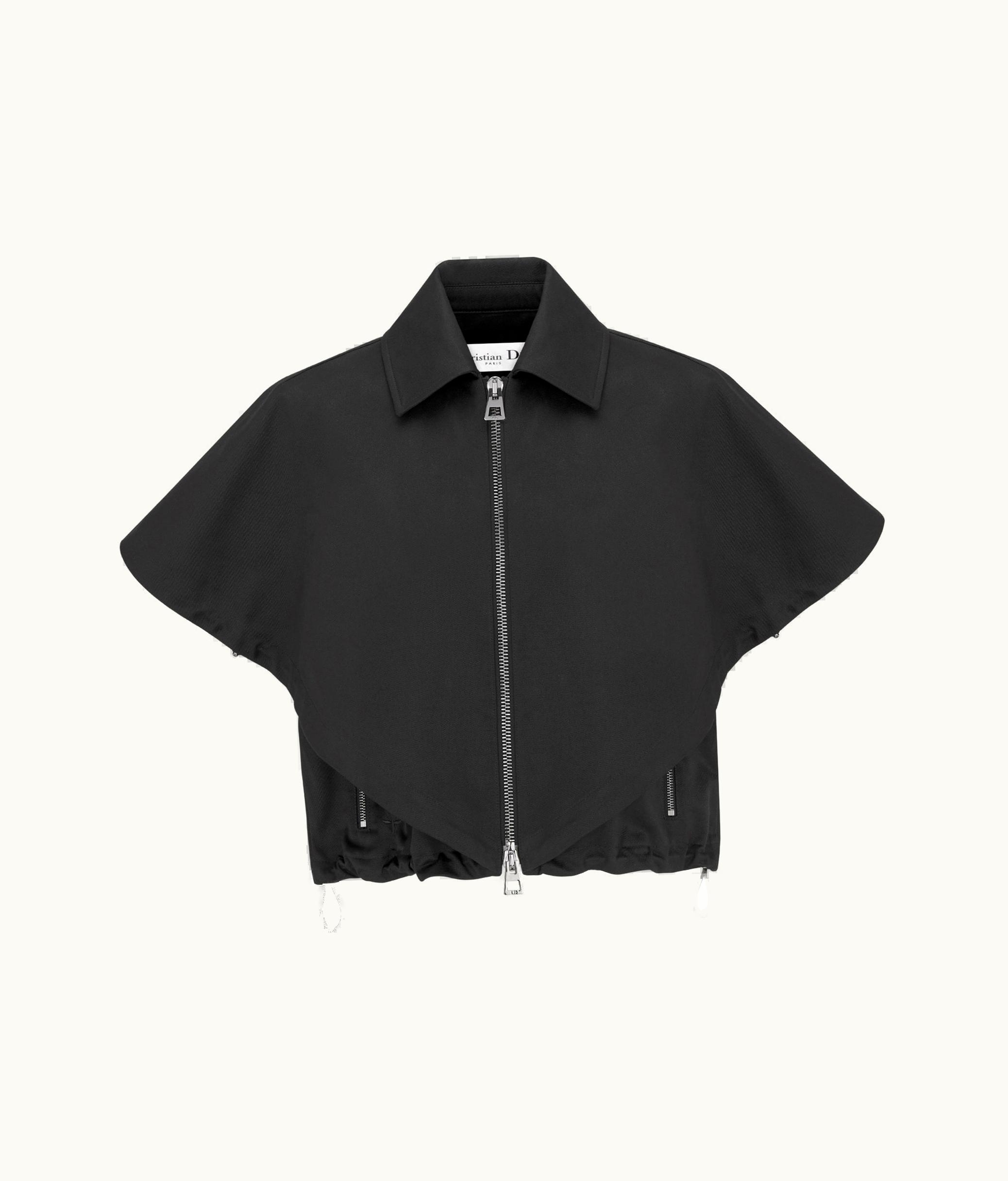 Dior Dior Short Cape - Black Cotton Gabardine