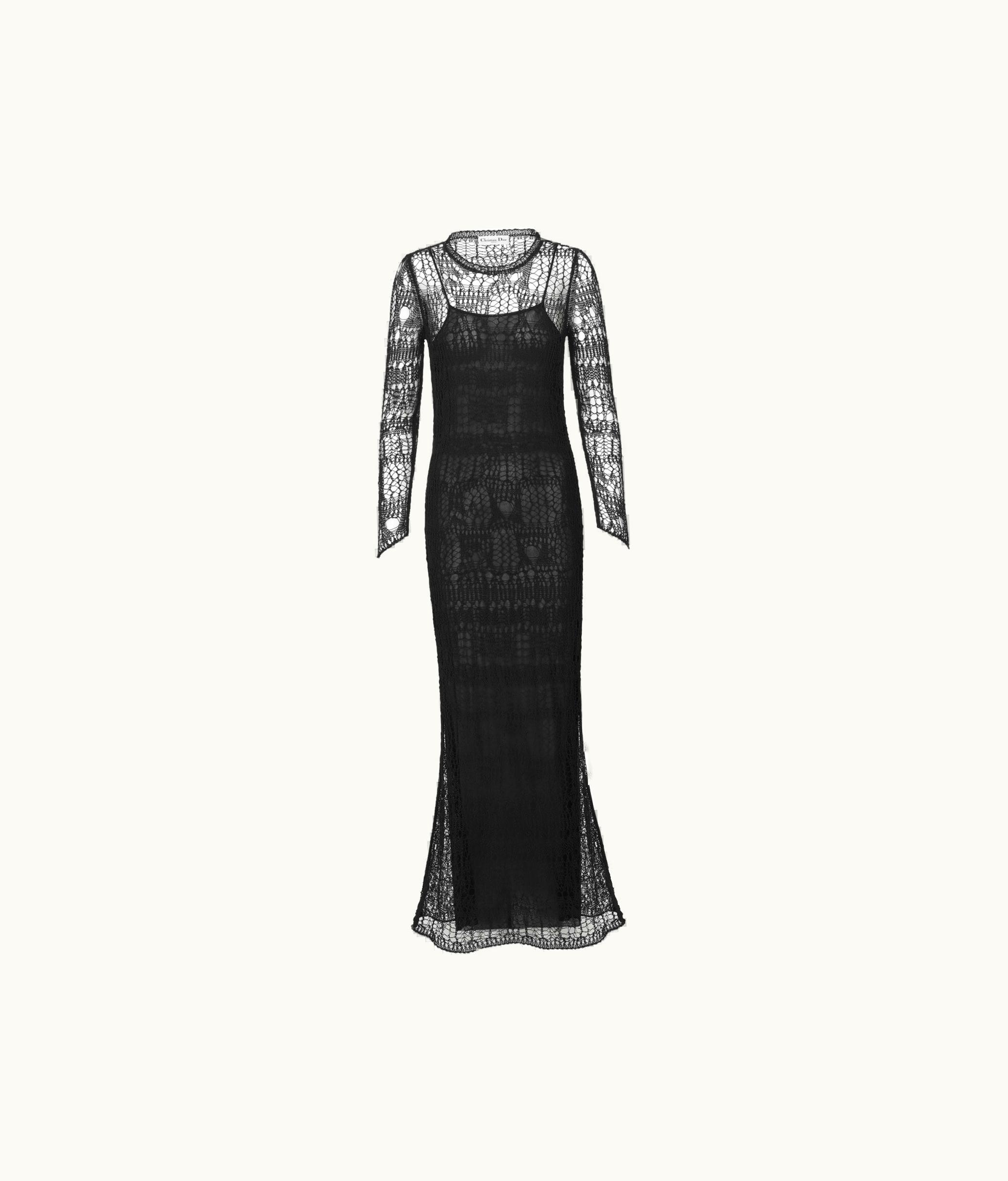 Dior Dior Long Dress - Black Cotton Lace