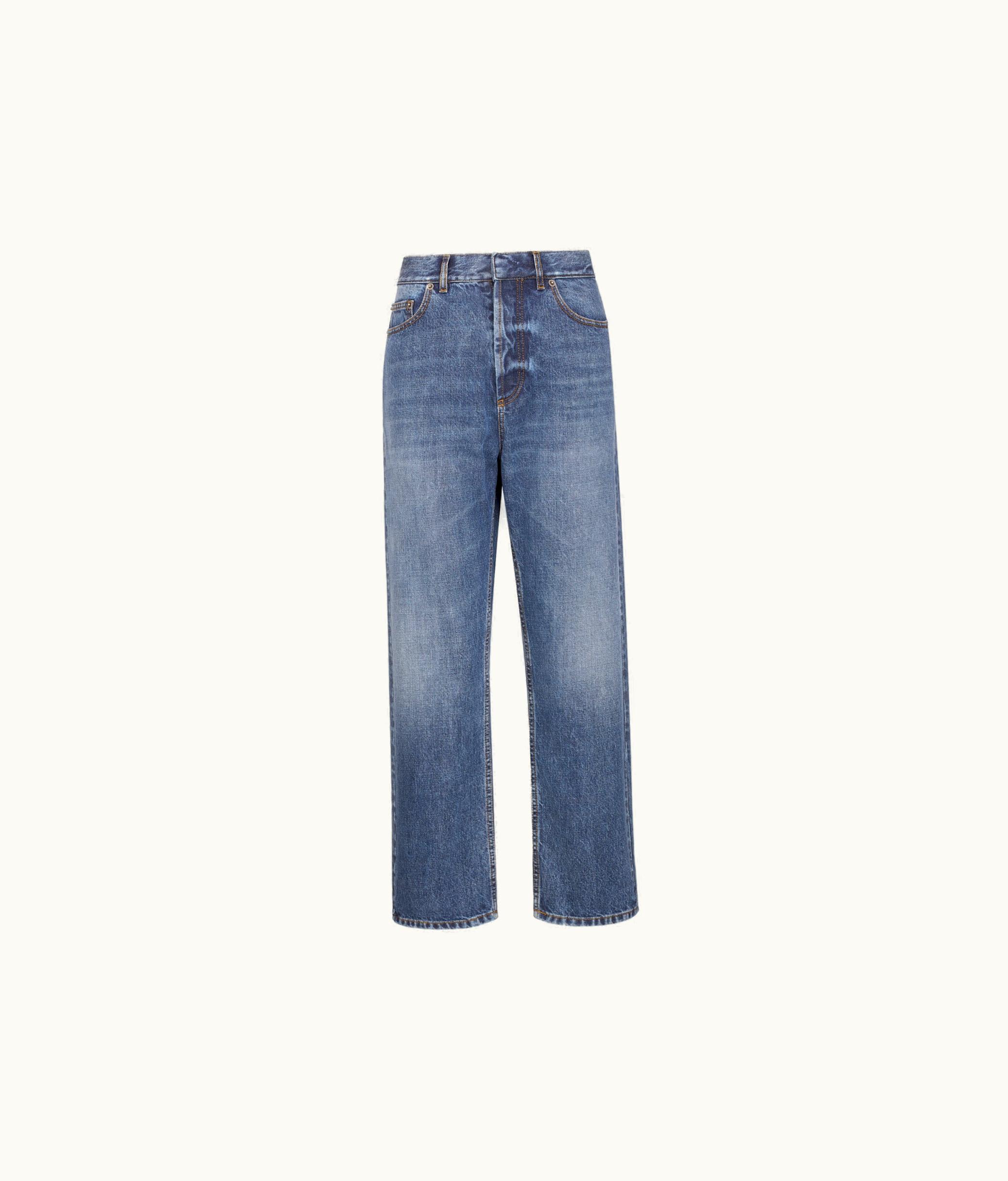 Dior Dior 8 Boyfriend Jeans, D01 - Blue Stonewashed Cotton Denim