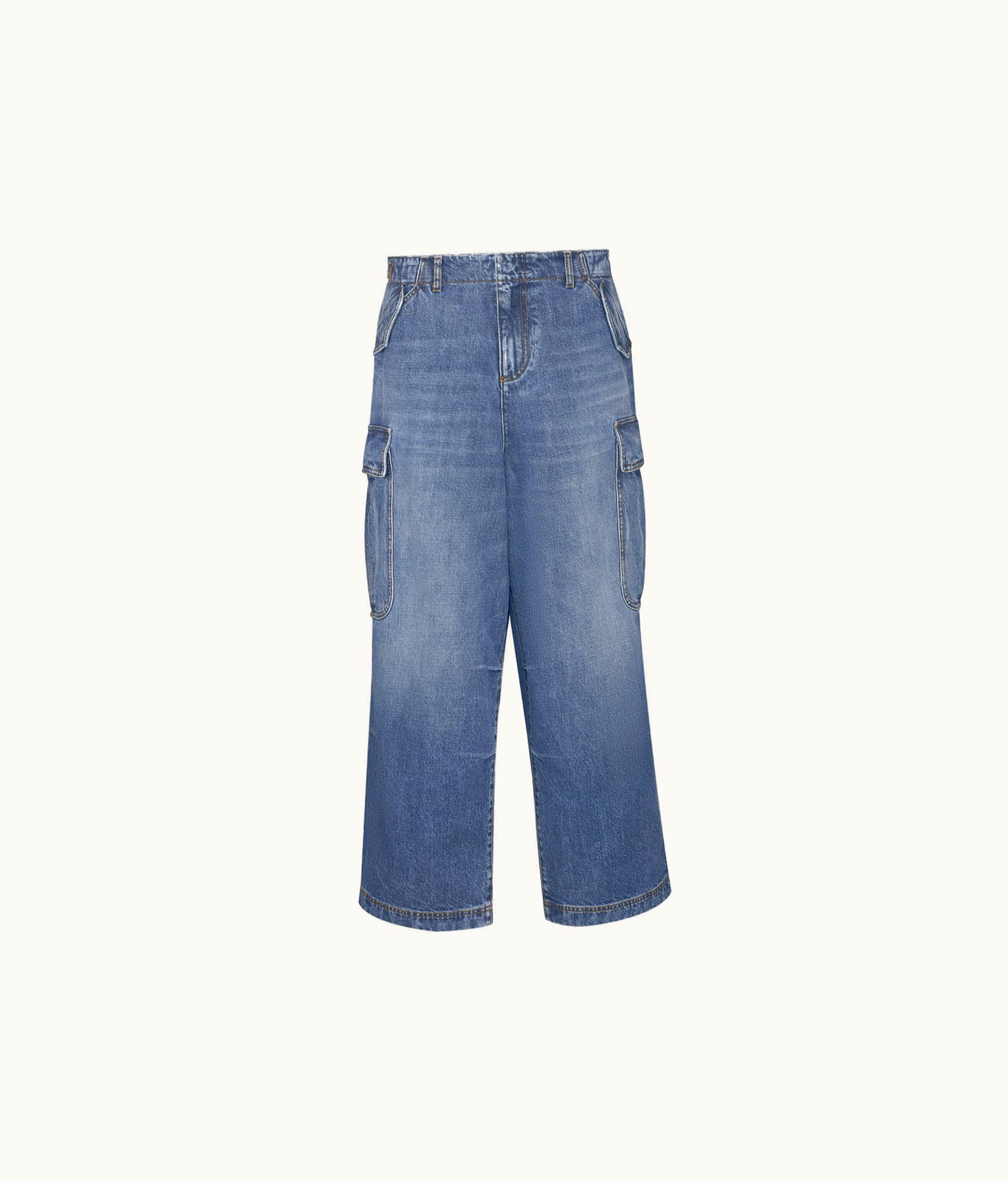 Dior Dior 8 Cargo Jeans, D02 - Blue Stonewashed Cotton Denim