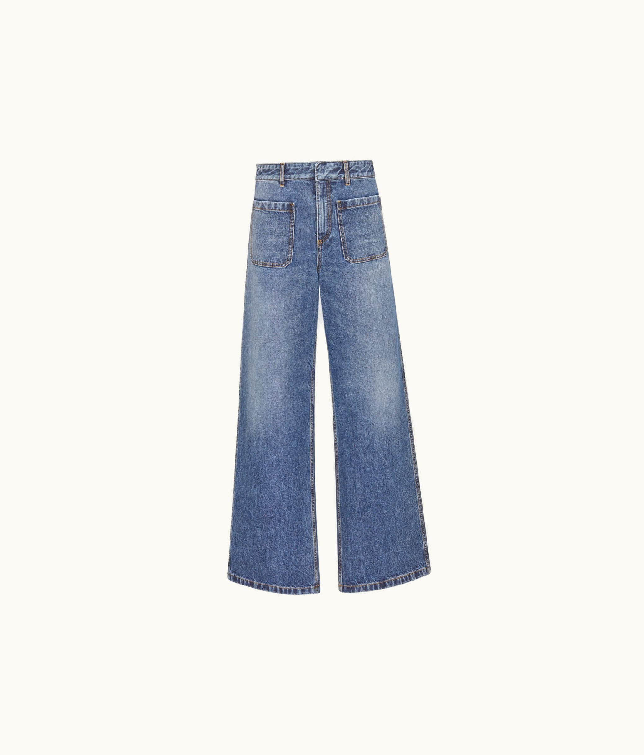 Dior Dior 8 Flared Jeans, D04 - Blue Stonewashed Cotton Denim
