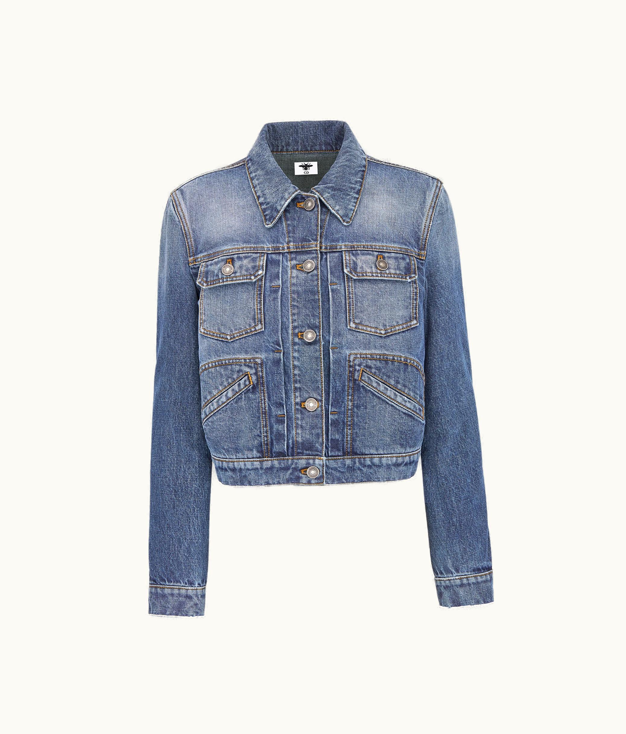 Dior Dior Cropped Jacket - Blue Stonewashed Cotton Denim