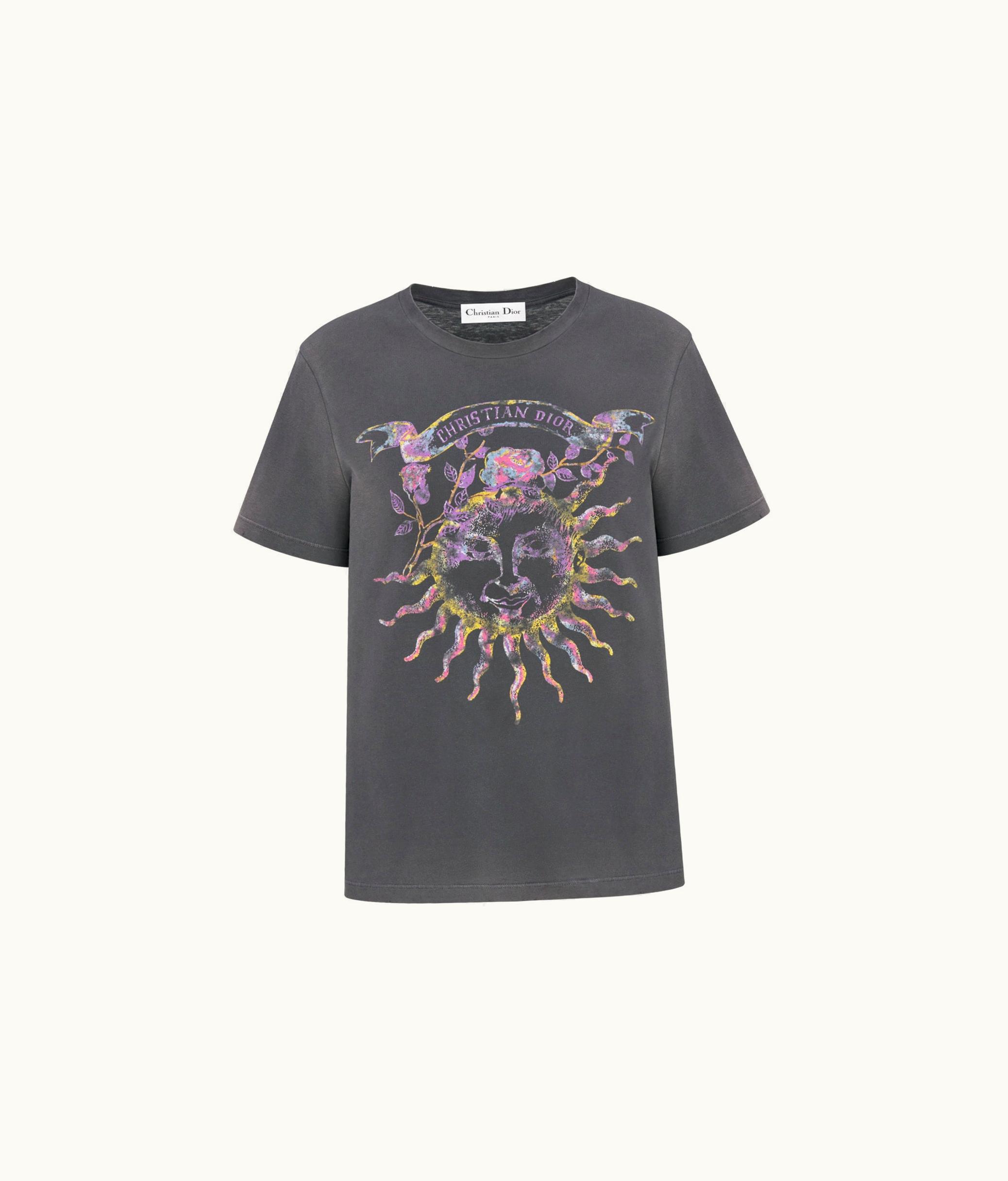 Dior Dior T-Shirt - Black Stonewashed Cotton And Linen Jersey