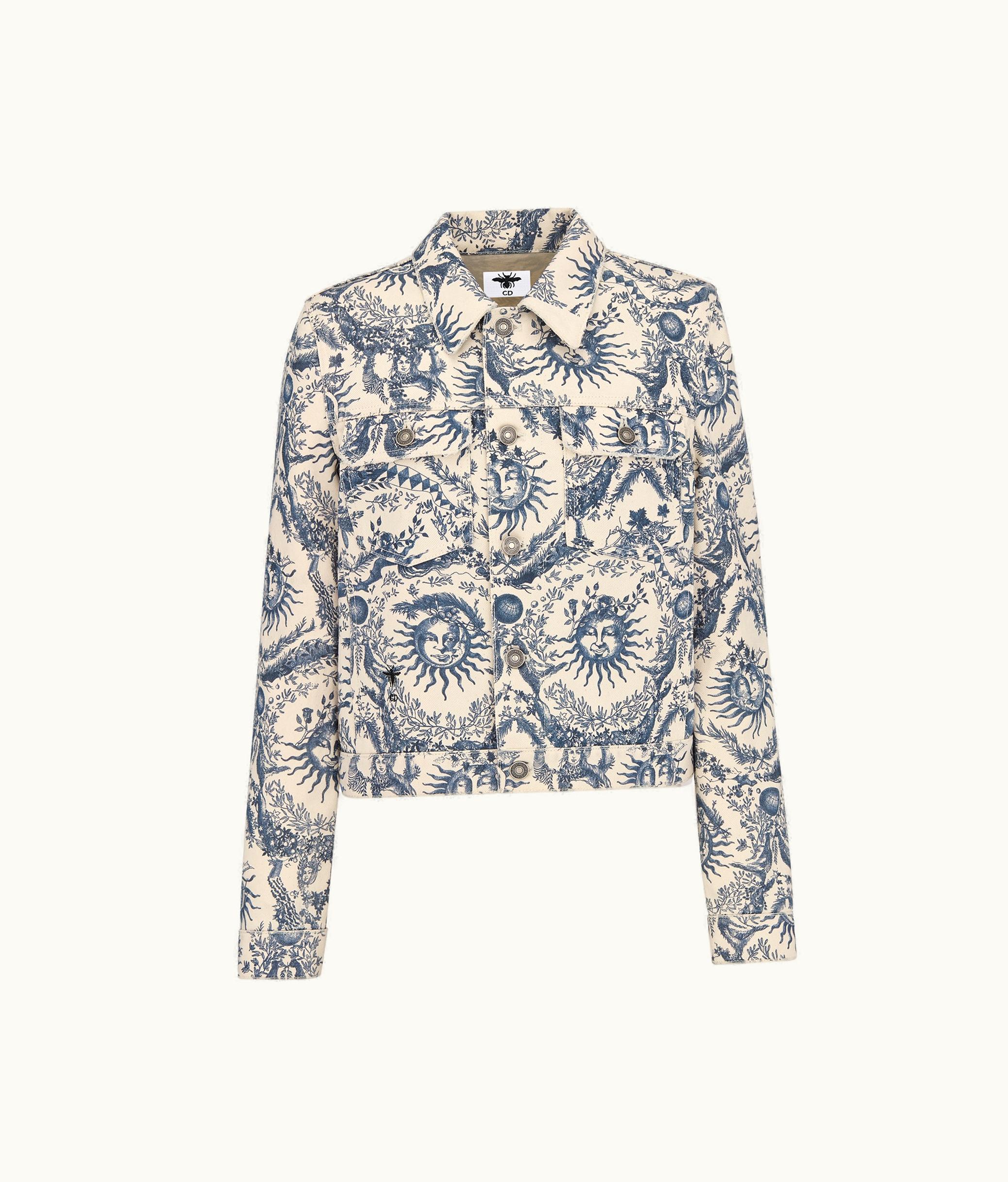 Dior Dior Jacket - White And Navy Blue Toile De Jouy Soleil Cotton Denim
