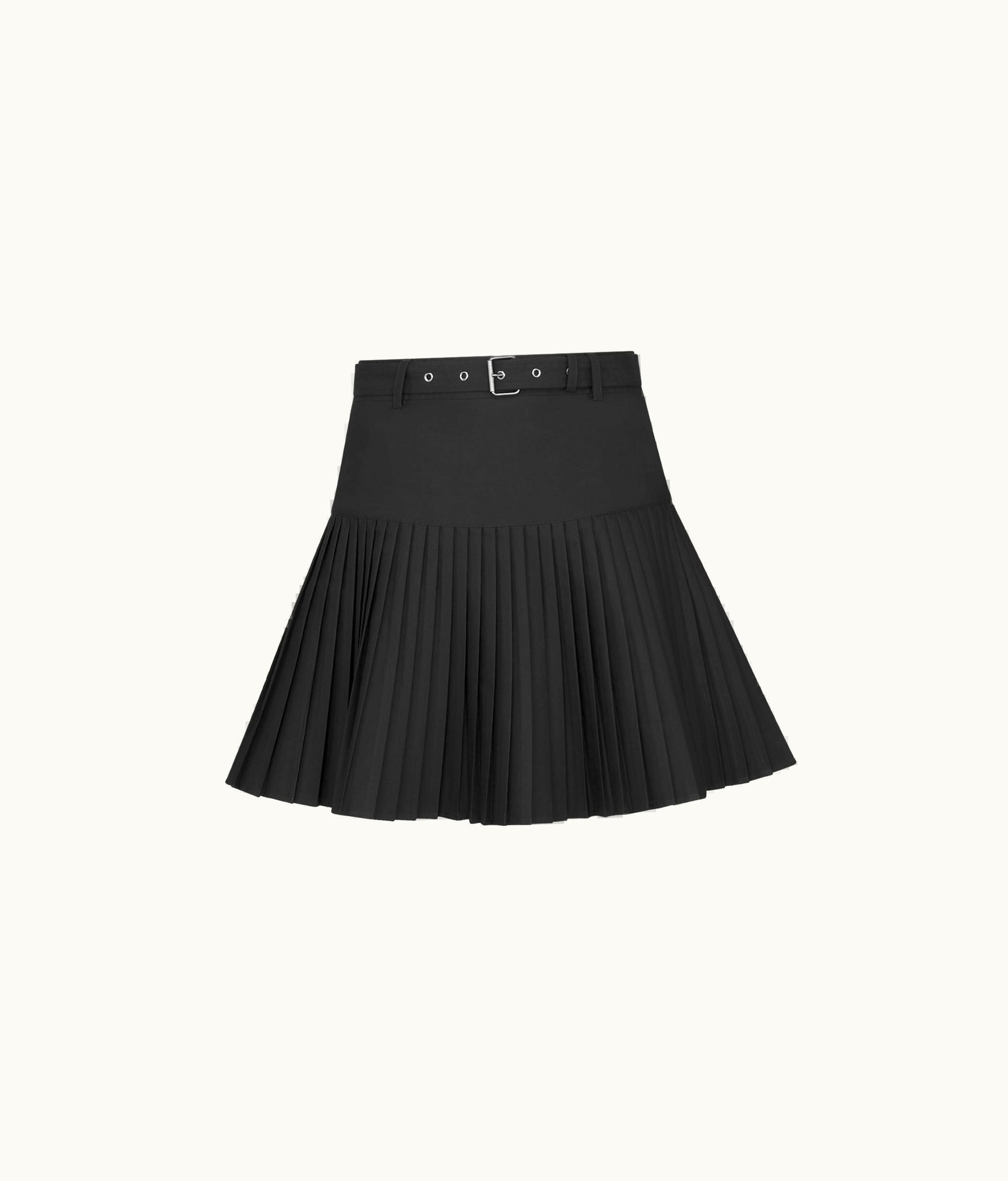 Dior Dior Pleated Miniskirt - Black Cotton Gabardine