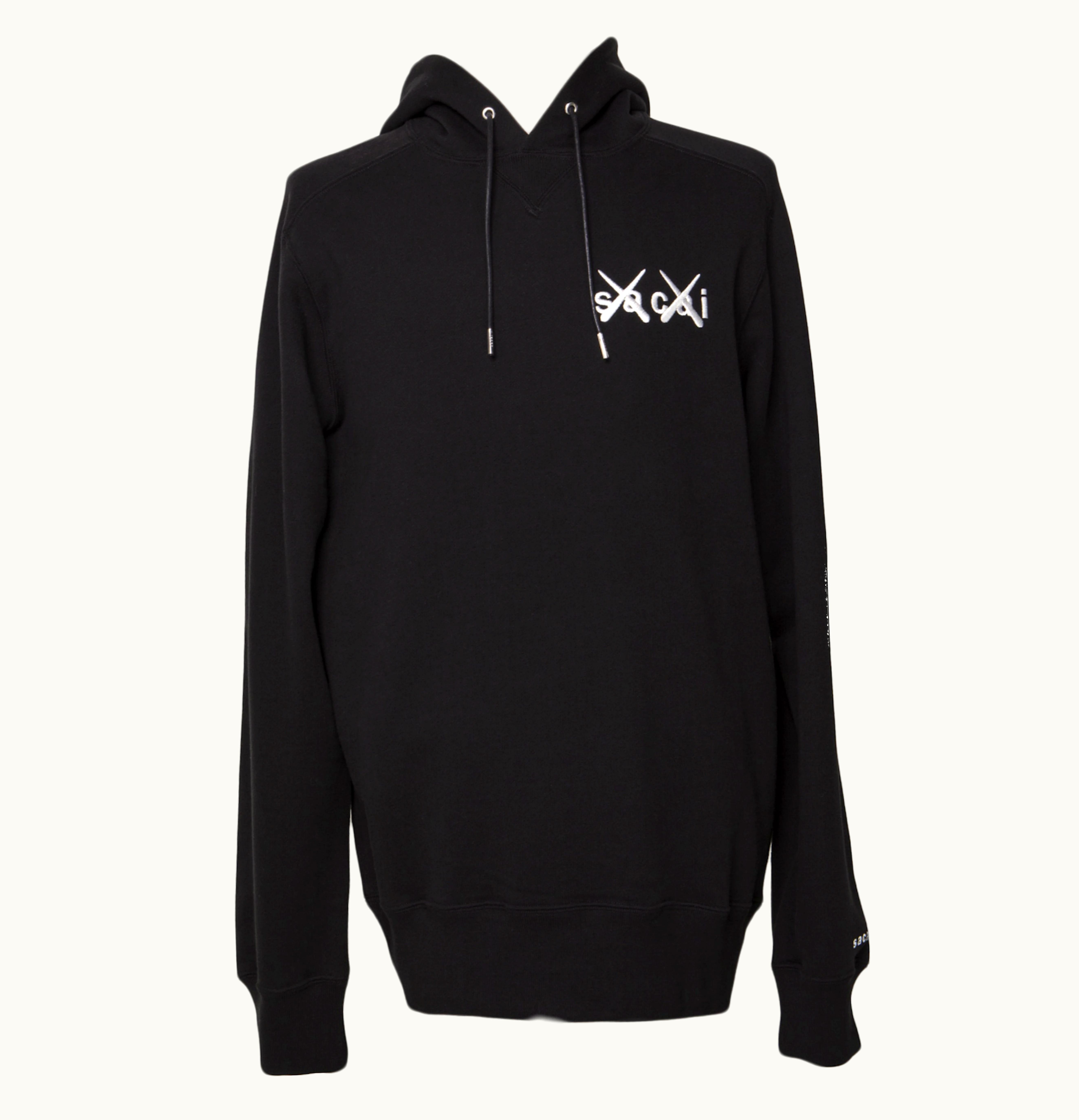 KAWS KAWS x Sacai Embroidery Hoodie Black
