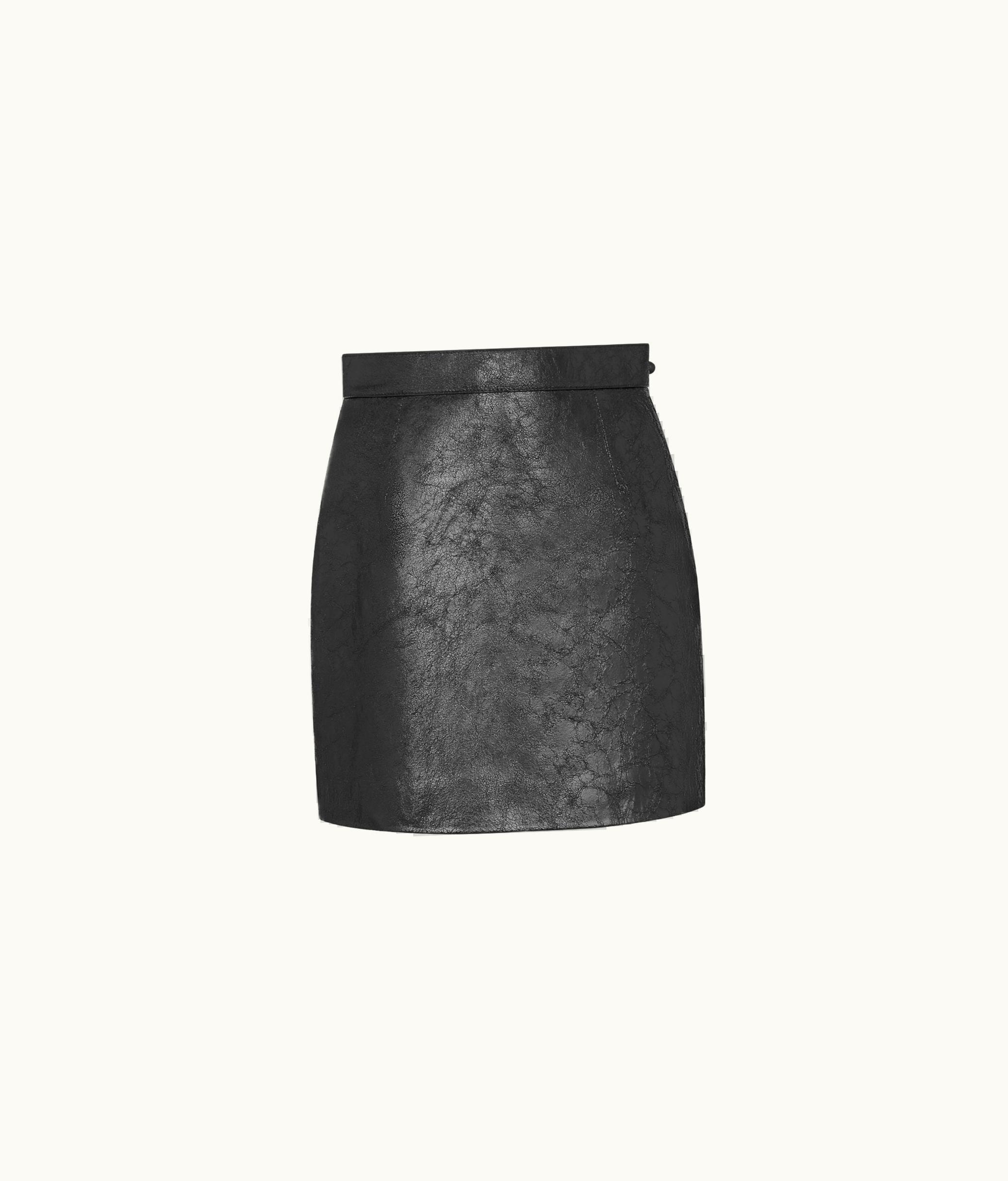 Dior Dior Miniskirt - Black Crinkled Goatskin